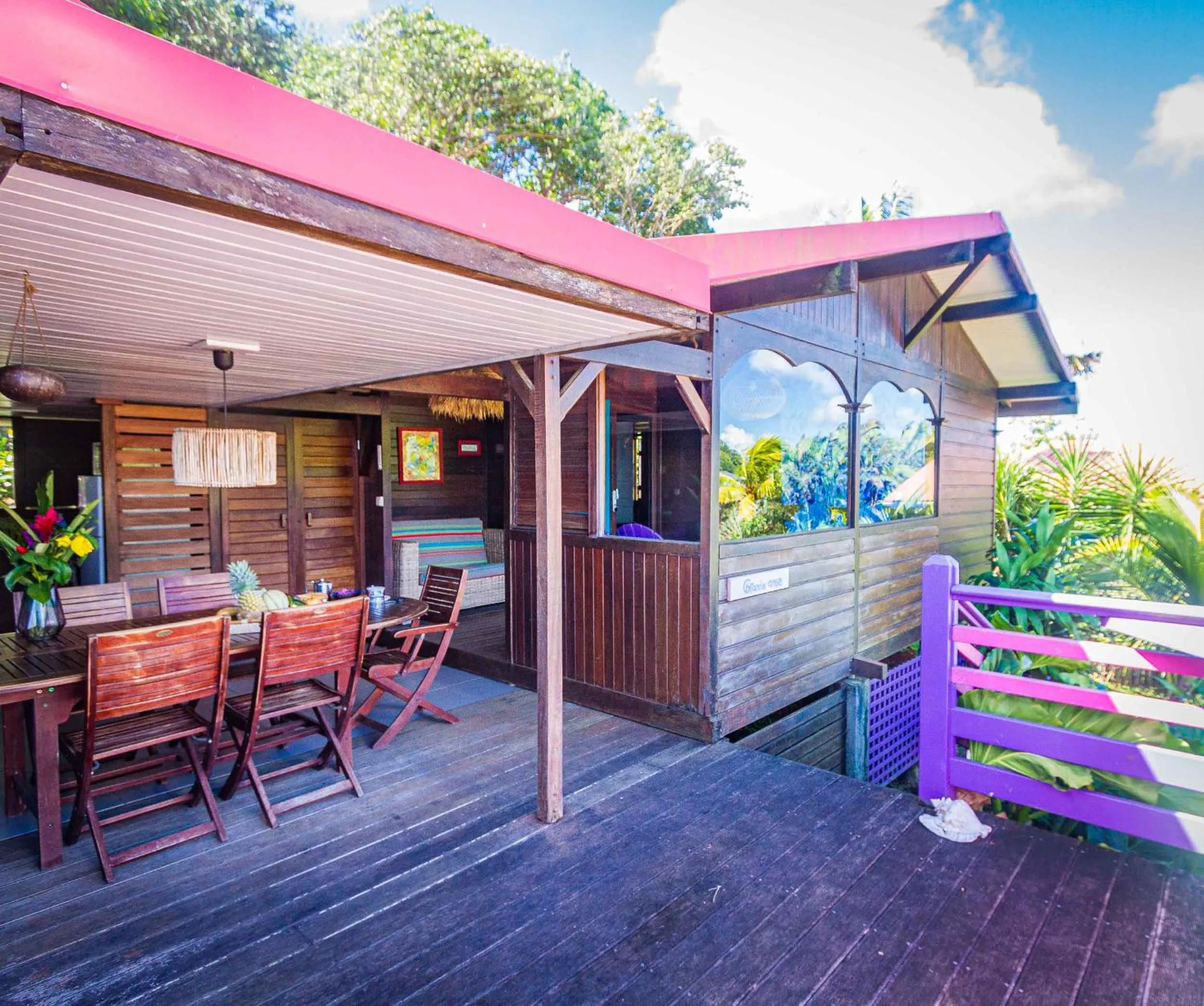 Patio in Piton Bungalows Ecolodges