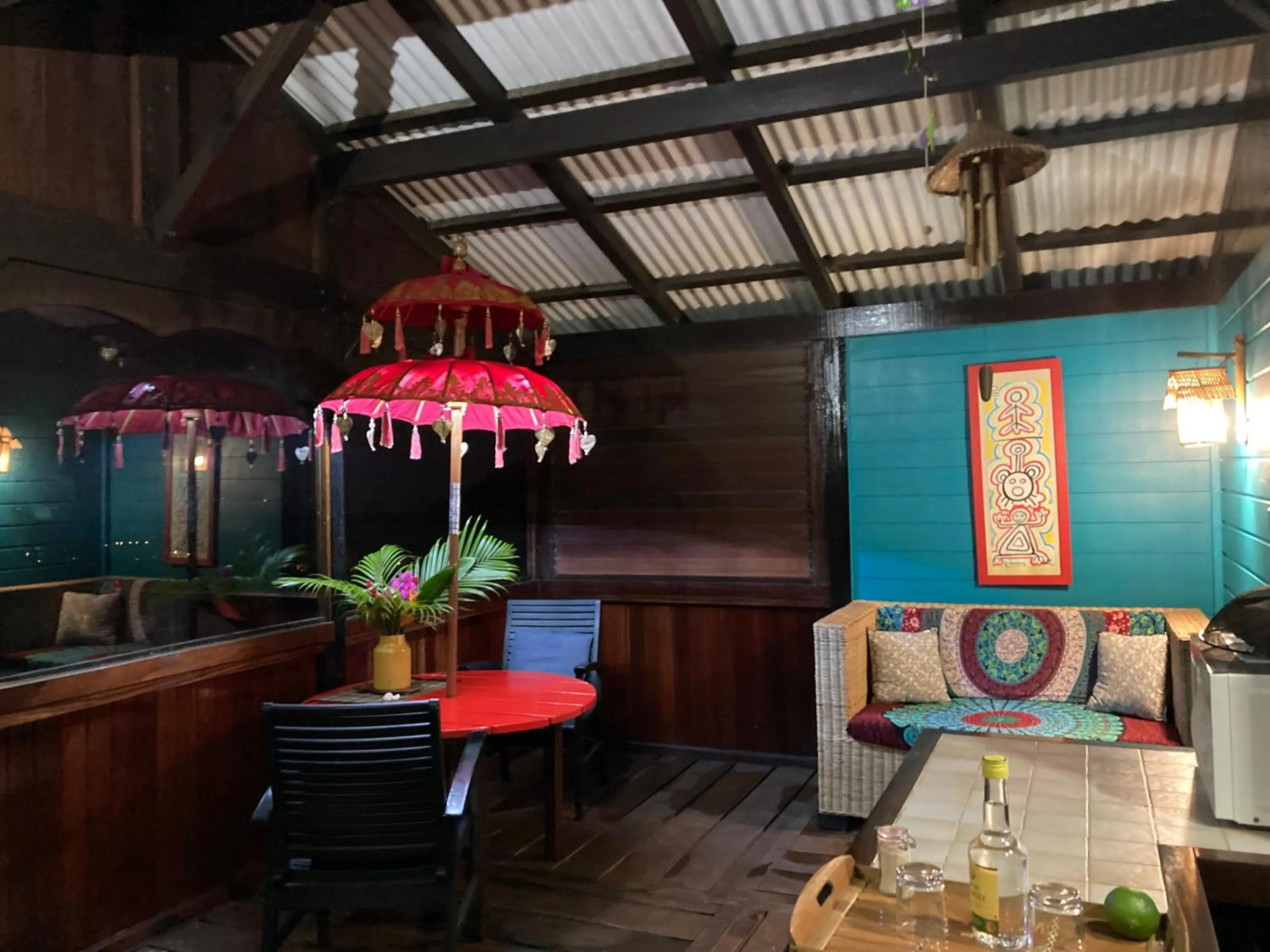 Seating area in Piton Bungalows Ecolodges