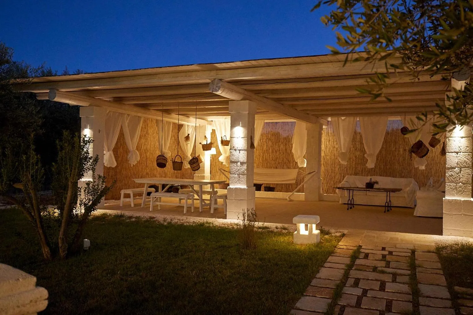 Pool view in Masseria Almadava