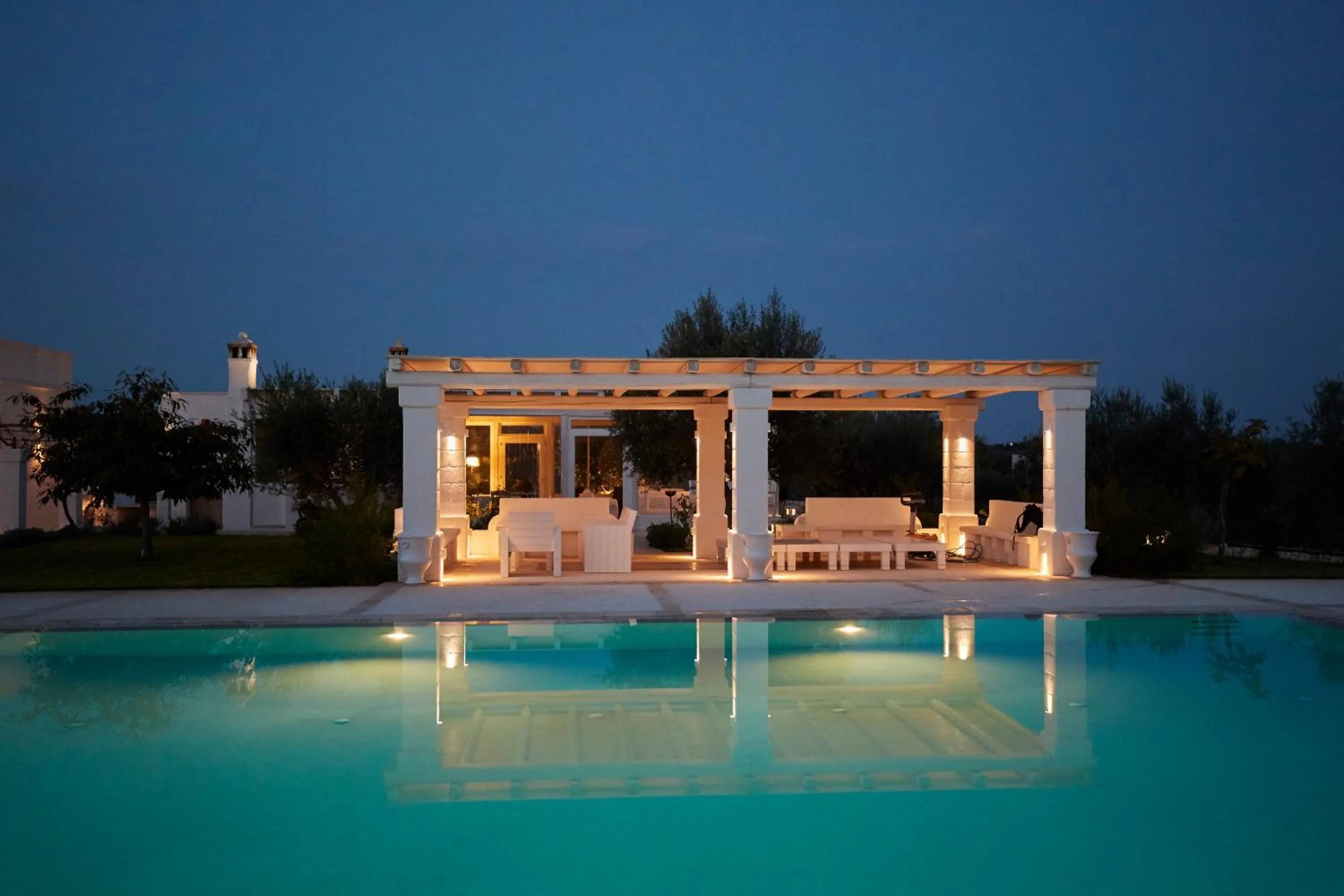 Pool view in Masseria Almadava