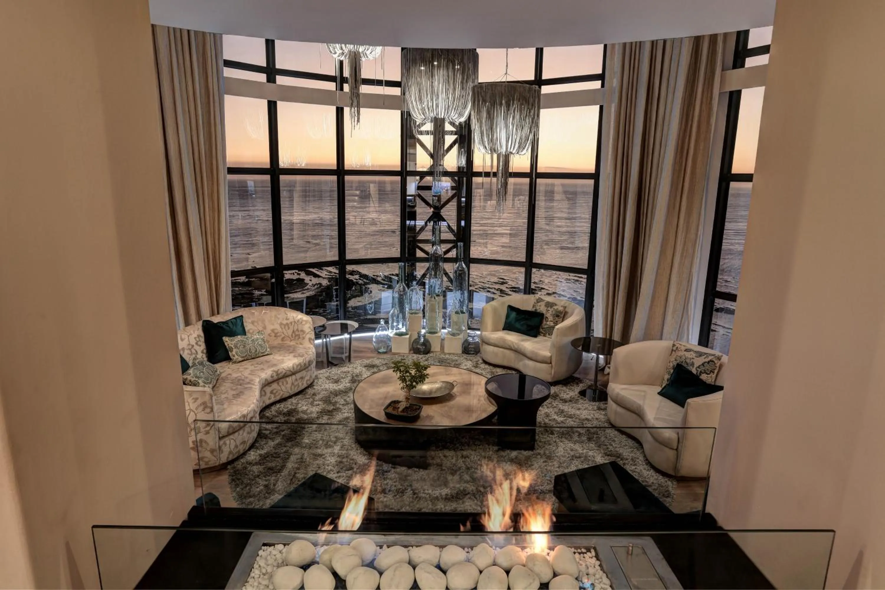 Living room in Ocean View Penthouse