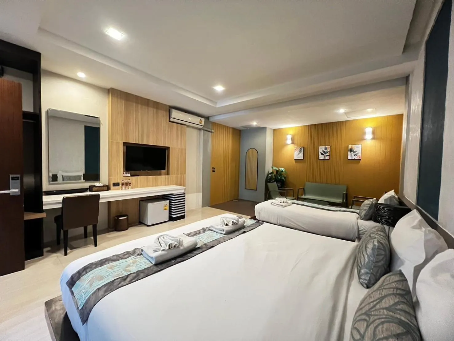 Bed in The Nice Krabi Hotel