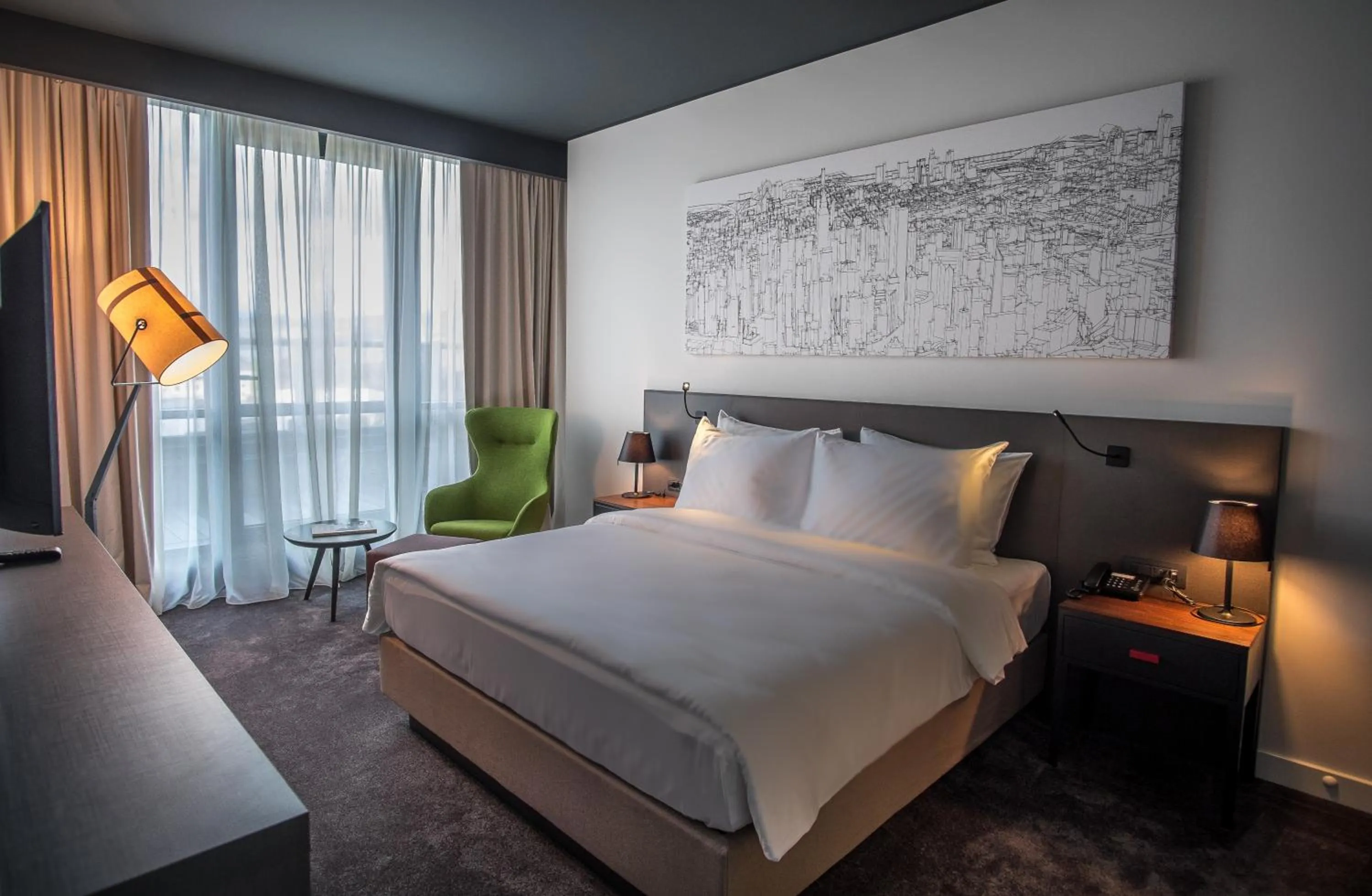 Bedroom, Bed in CUE Podgorica