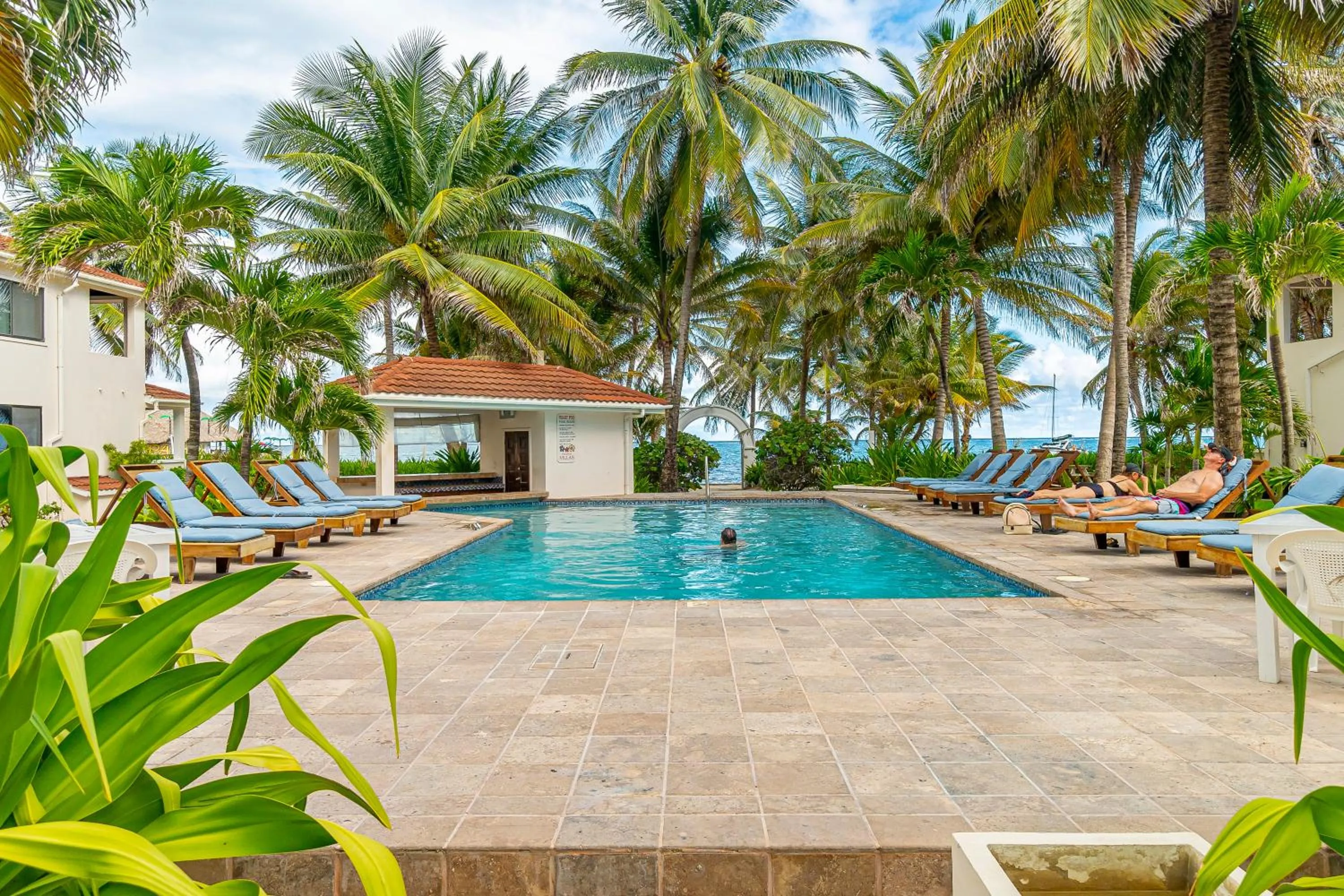 Pool view in Tradewinds Paradise Villas