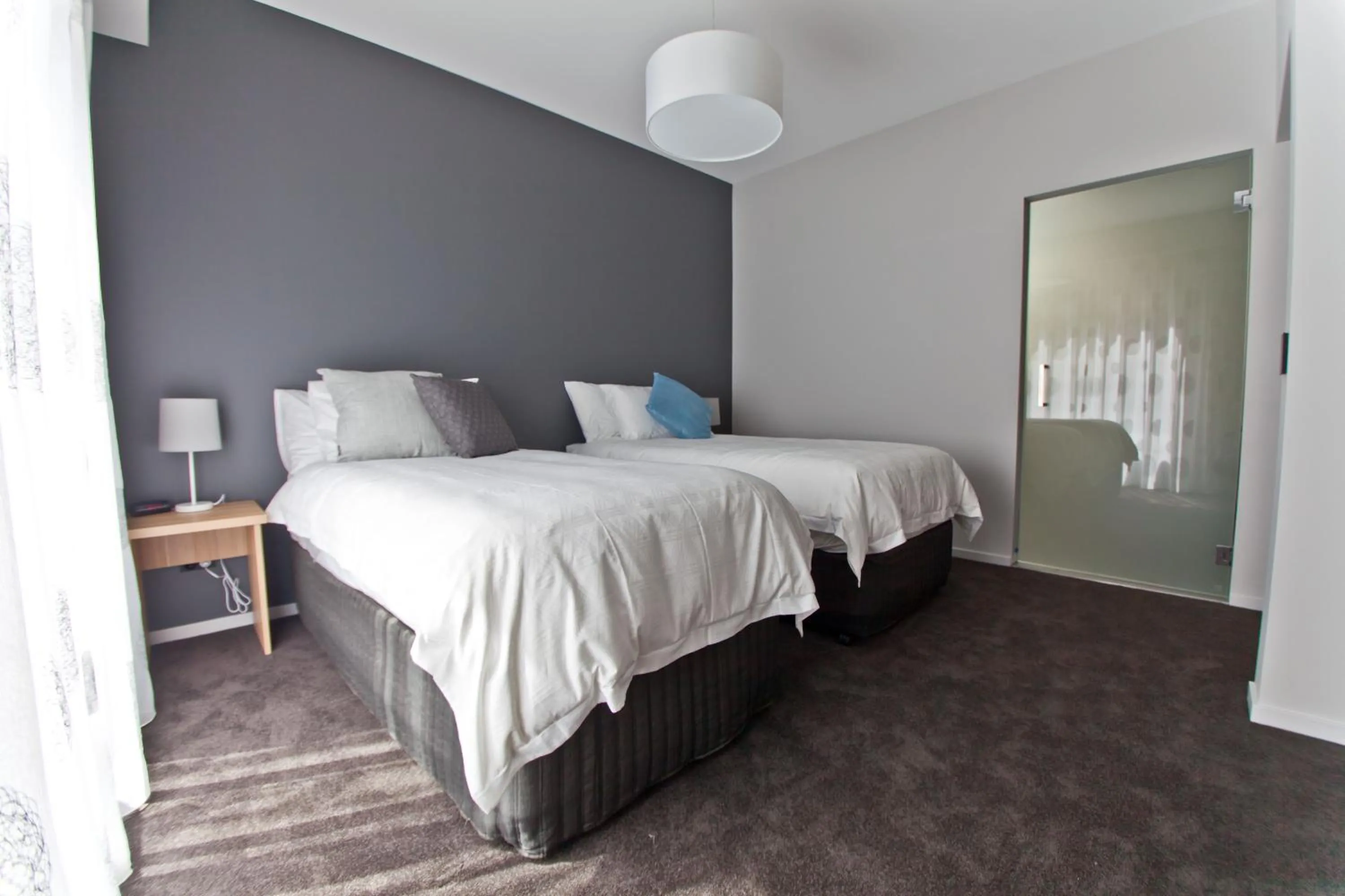 Bedroom, Bed in Waterfront Apartments