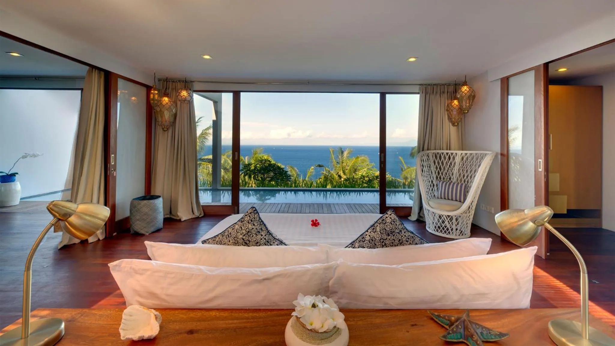 Bed in Malimbu Cliff Villa by Elite Havens