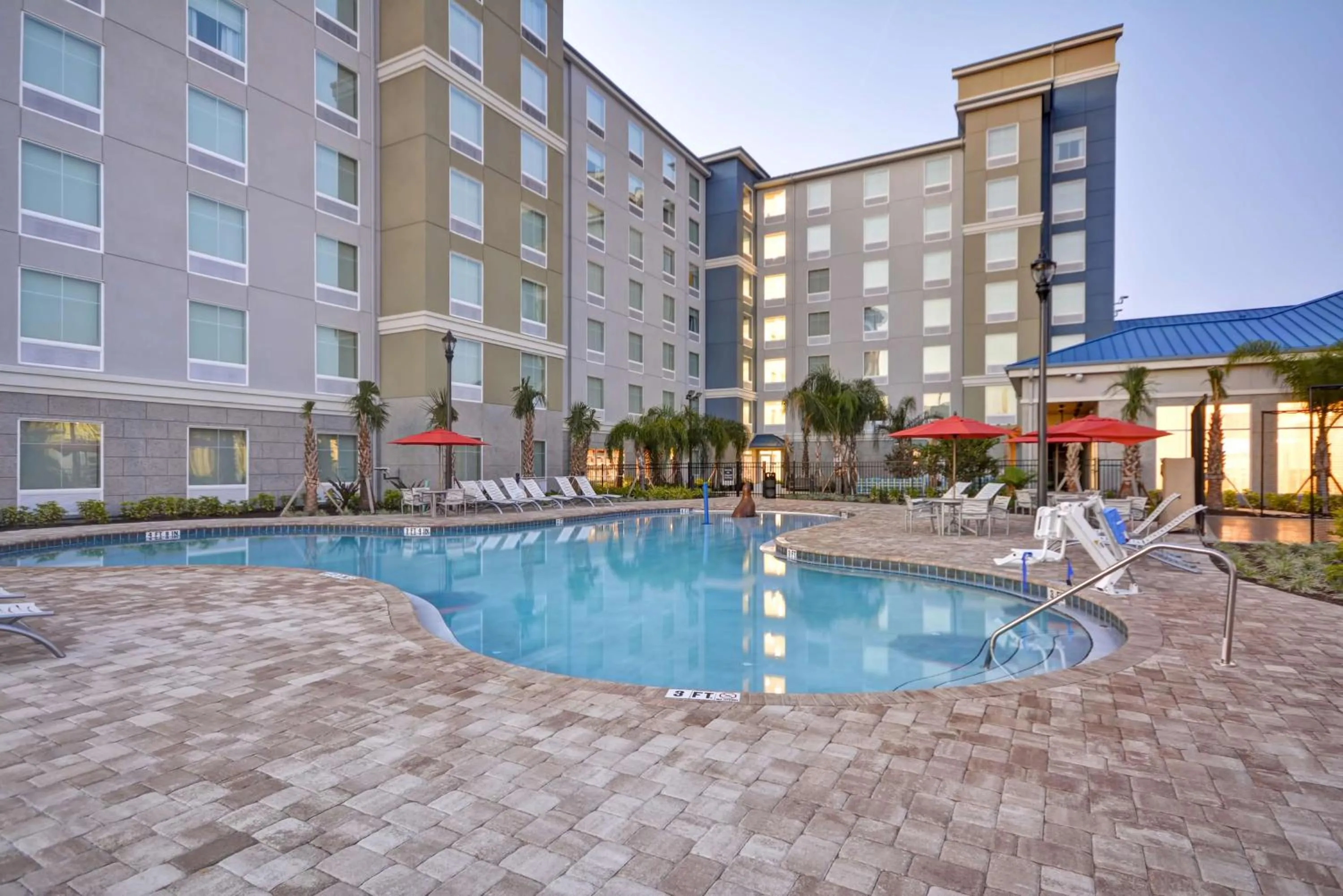 Pool view in Homewood Suites by Hilton Orlando Theme Parks