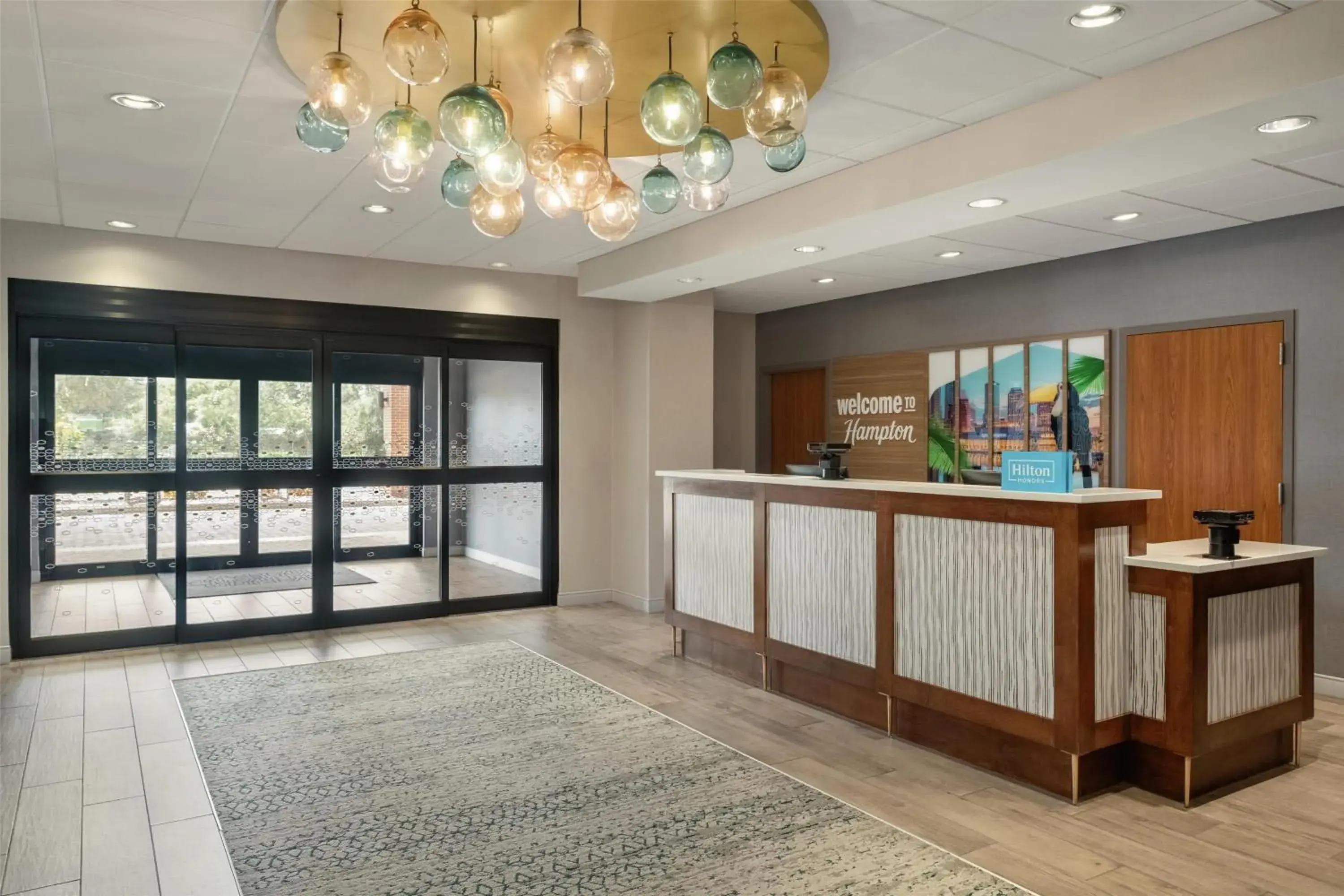 Lobby or reception in Hampton Inn & Suites by Hilton Tampa Busch Gardens Area Lobby or reception in Hampton Inn & Suites by Hilton Tampa Busch Gardens Area