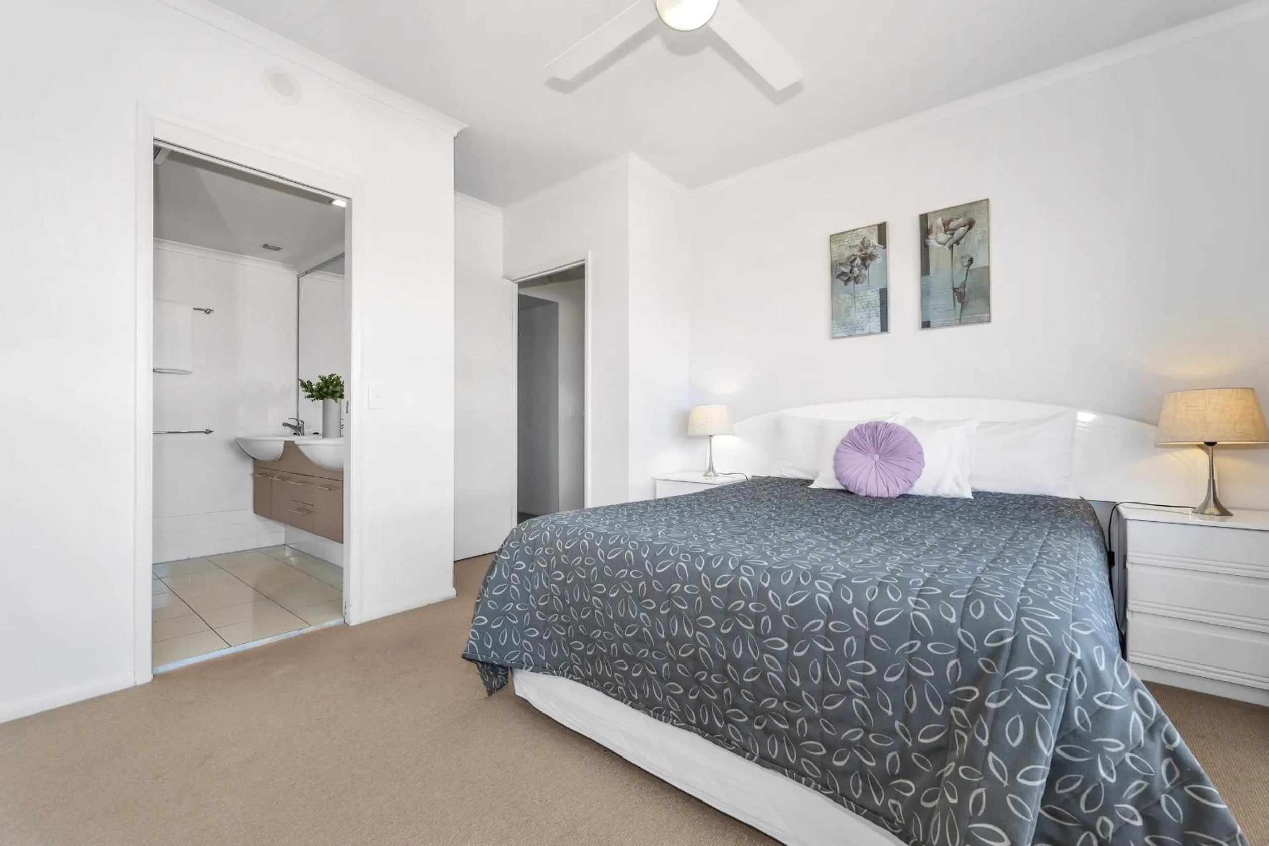 Bed in On the Bay Apartments