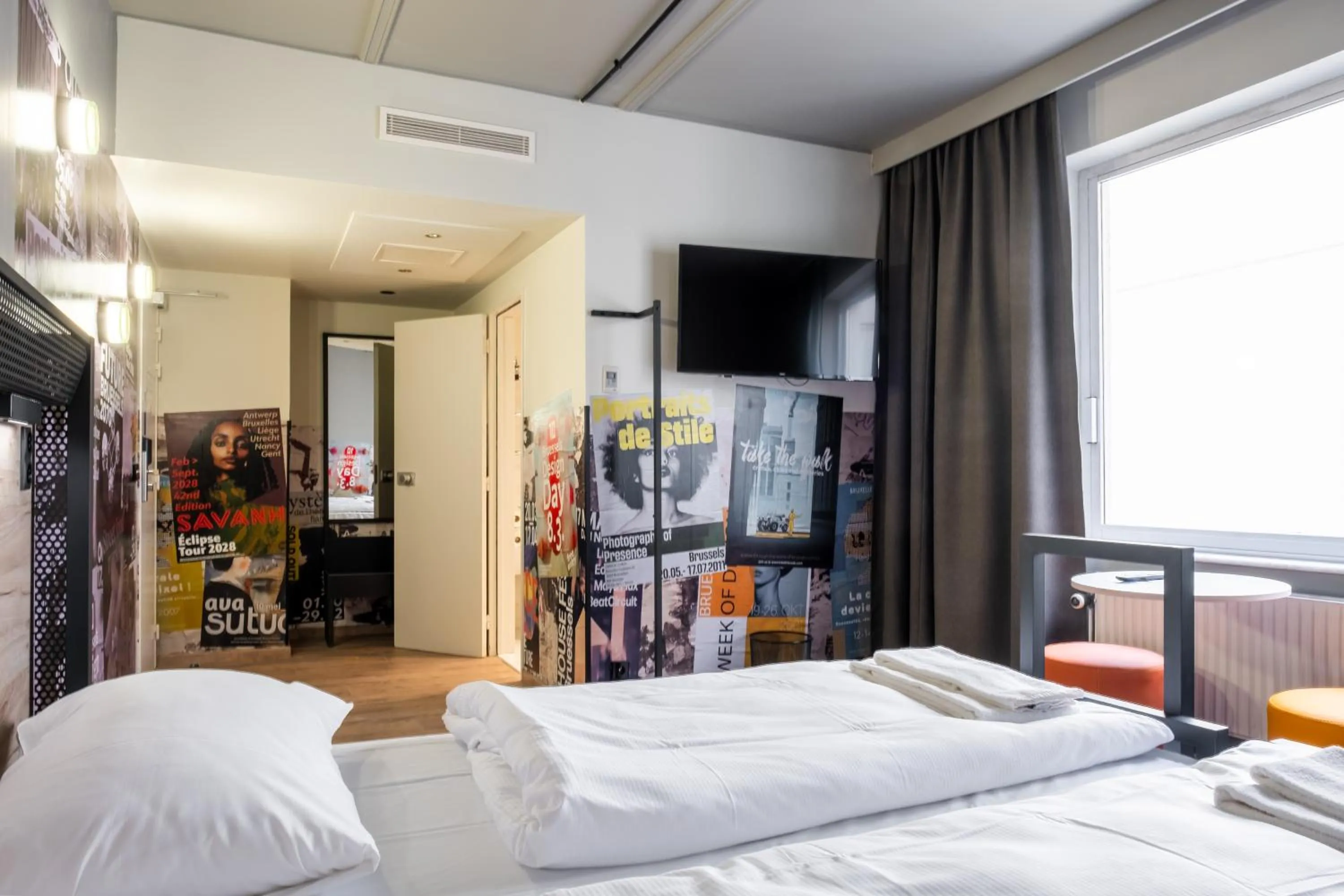 Bedroom, Bed in a&o Brussel Centrum