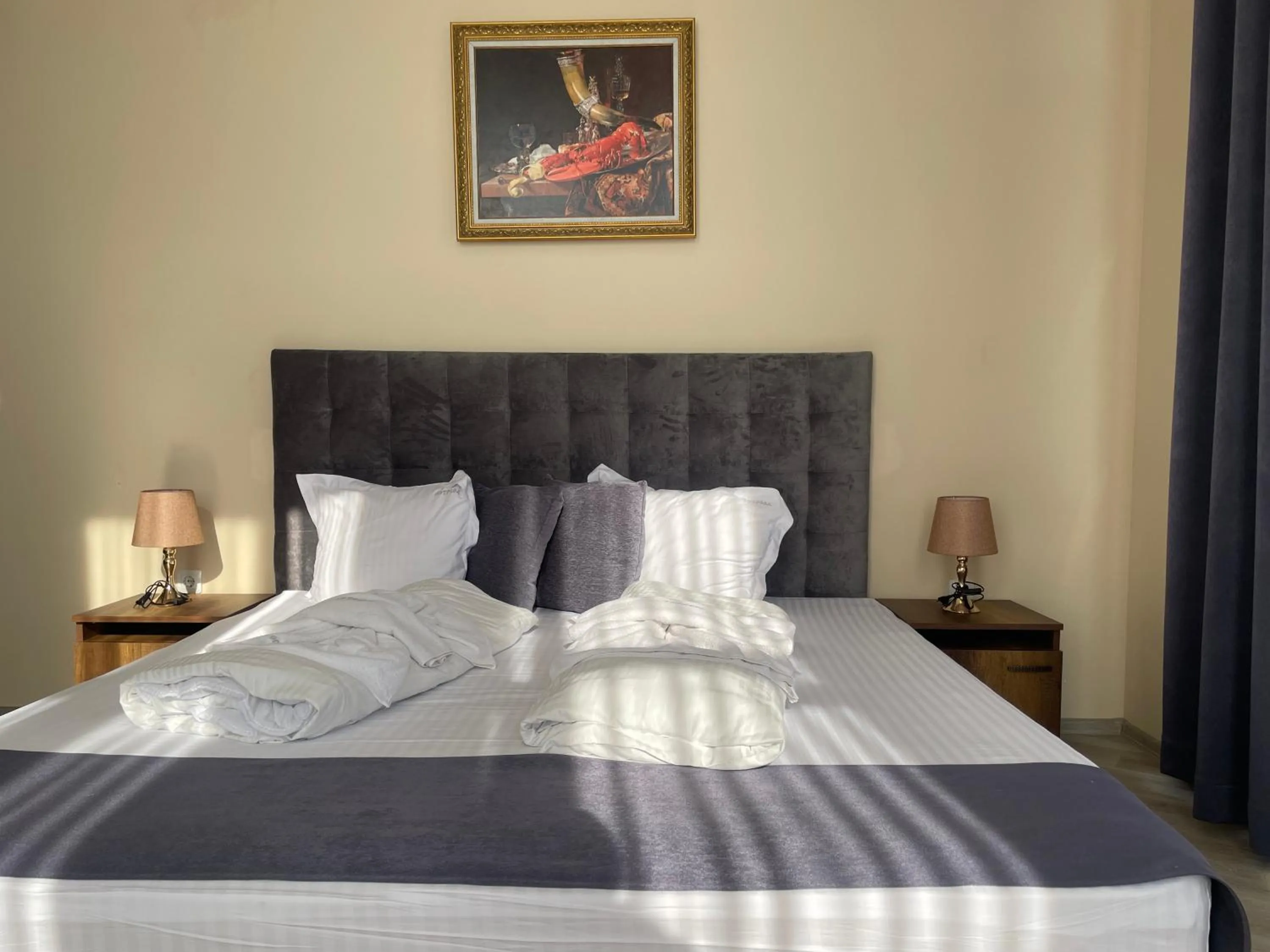 Bed in Hotel Ostrova