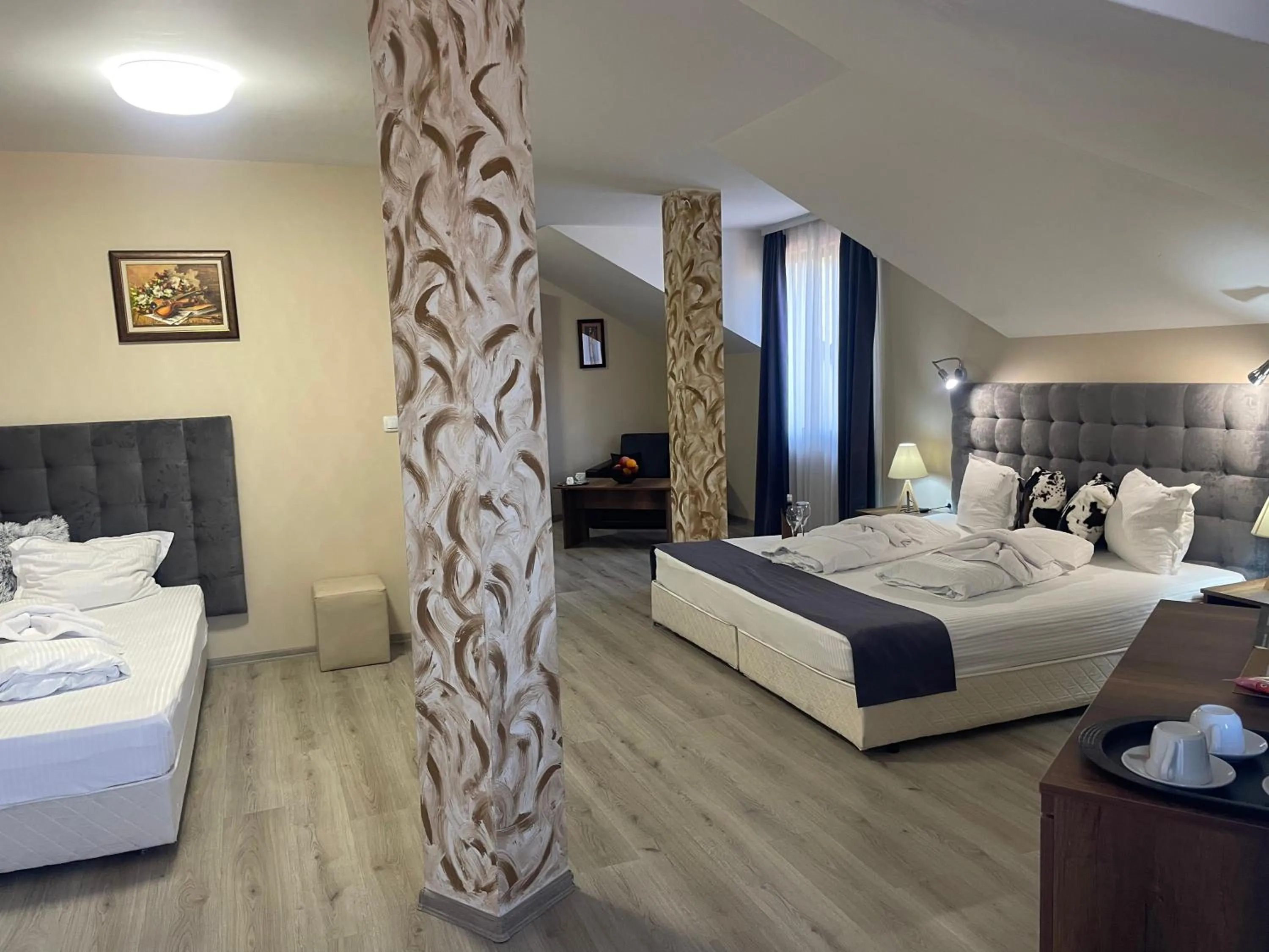 Bed in Hotel Ostrova