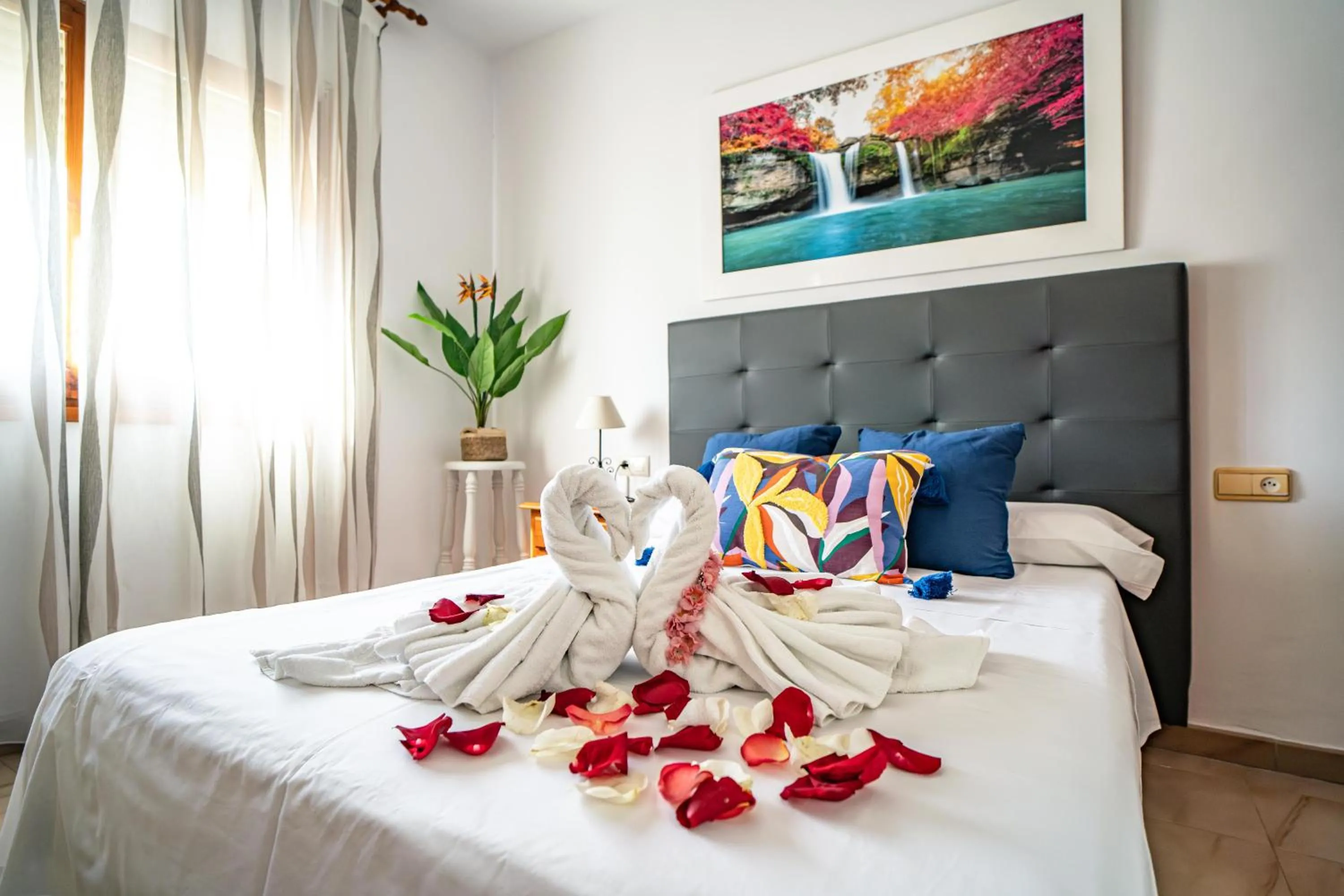 Bed in Villa Adelina en Turre, Almería, Villa de lujo con piscina privada cerca de las playas de Mojácar
