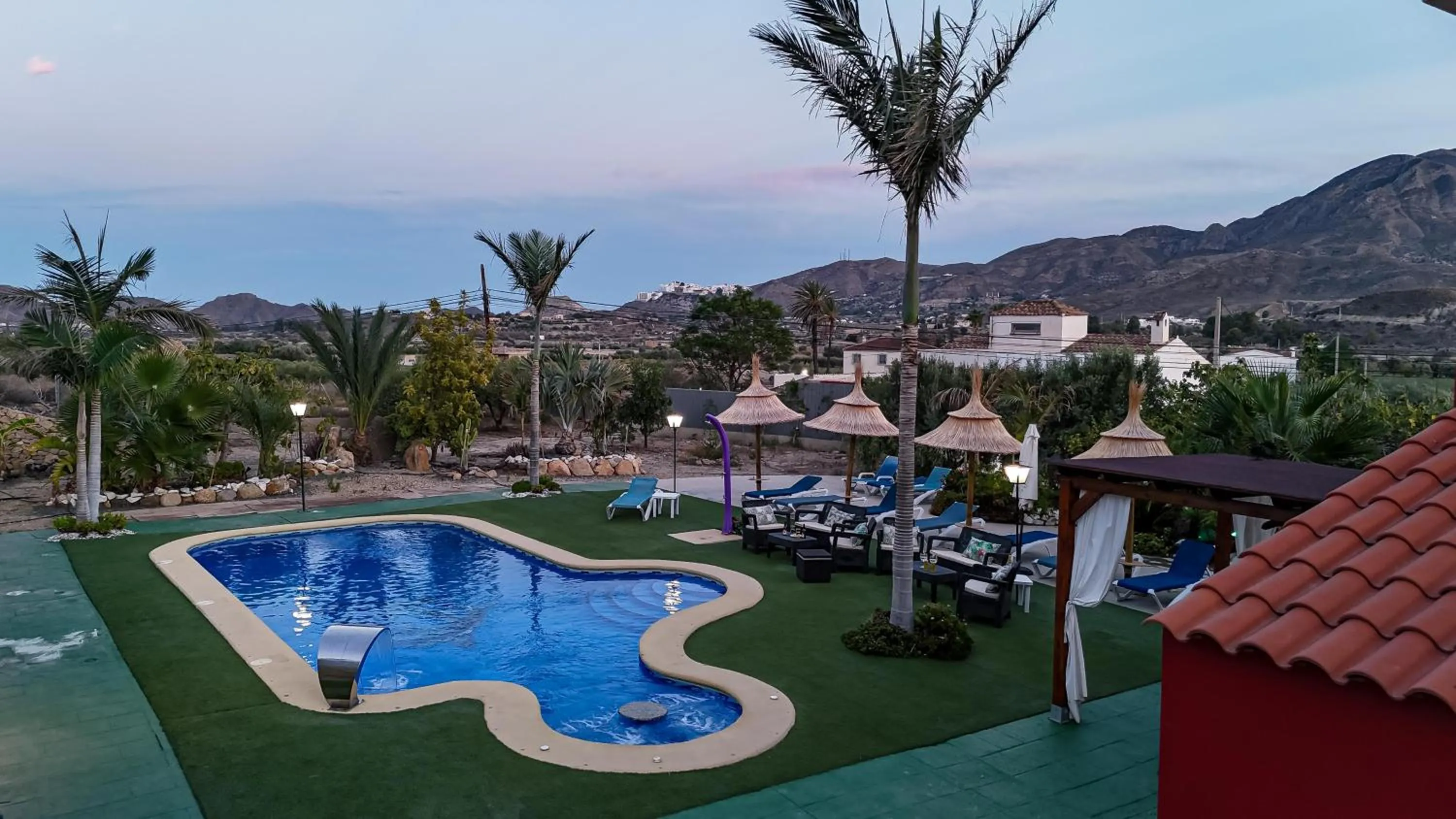 Mountain view in Villa Adelina en Turre, Almería, Villa de lujo con piscina privada cerca de las playas de Mojácar