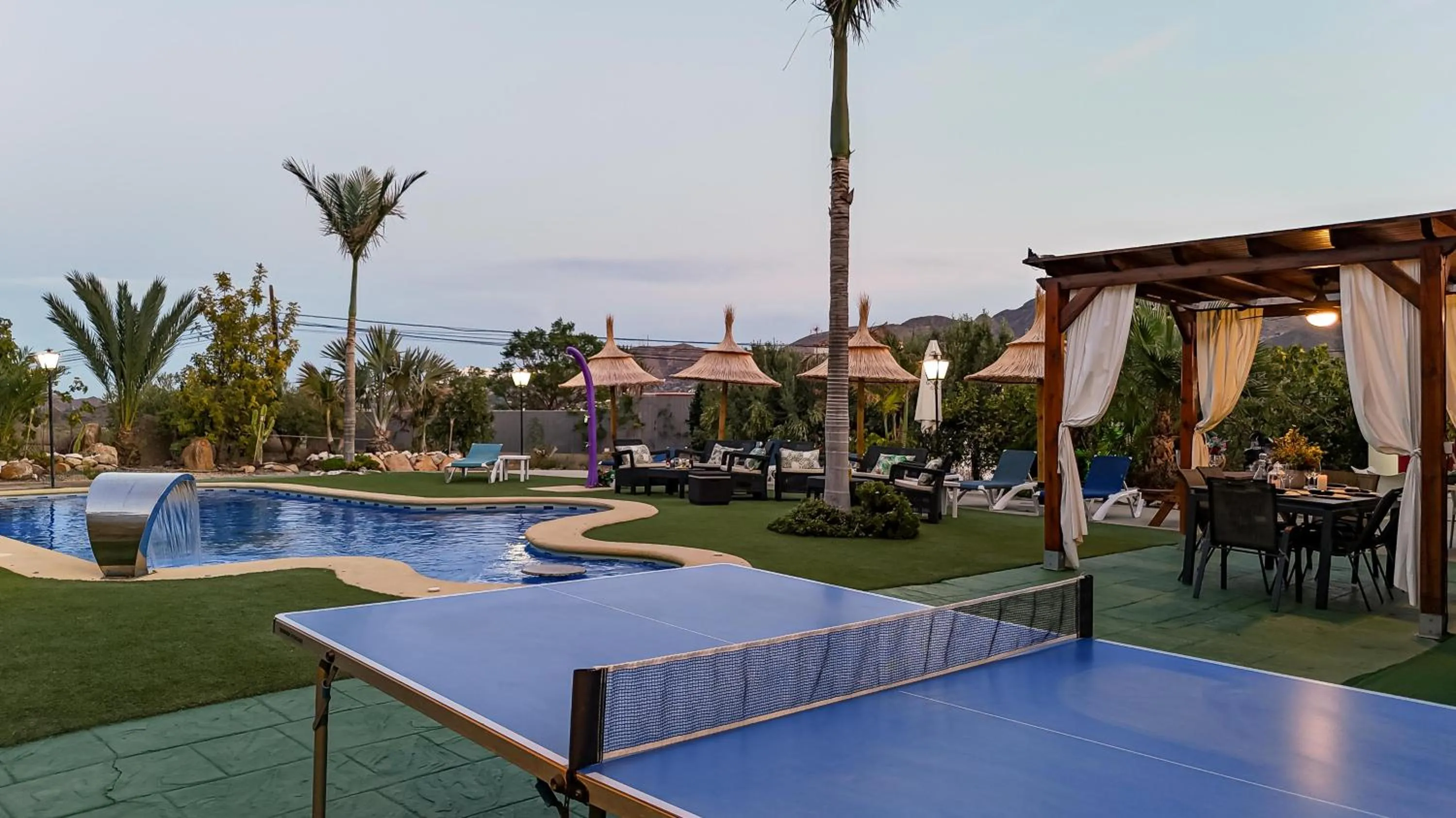 Table tennis in Villa Adelina en Turre, Almería, Villa de lujo con piscina privada cerca de las playas de Mojácar