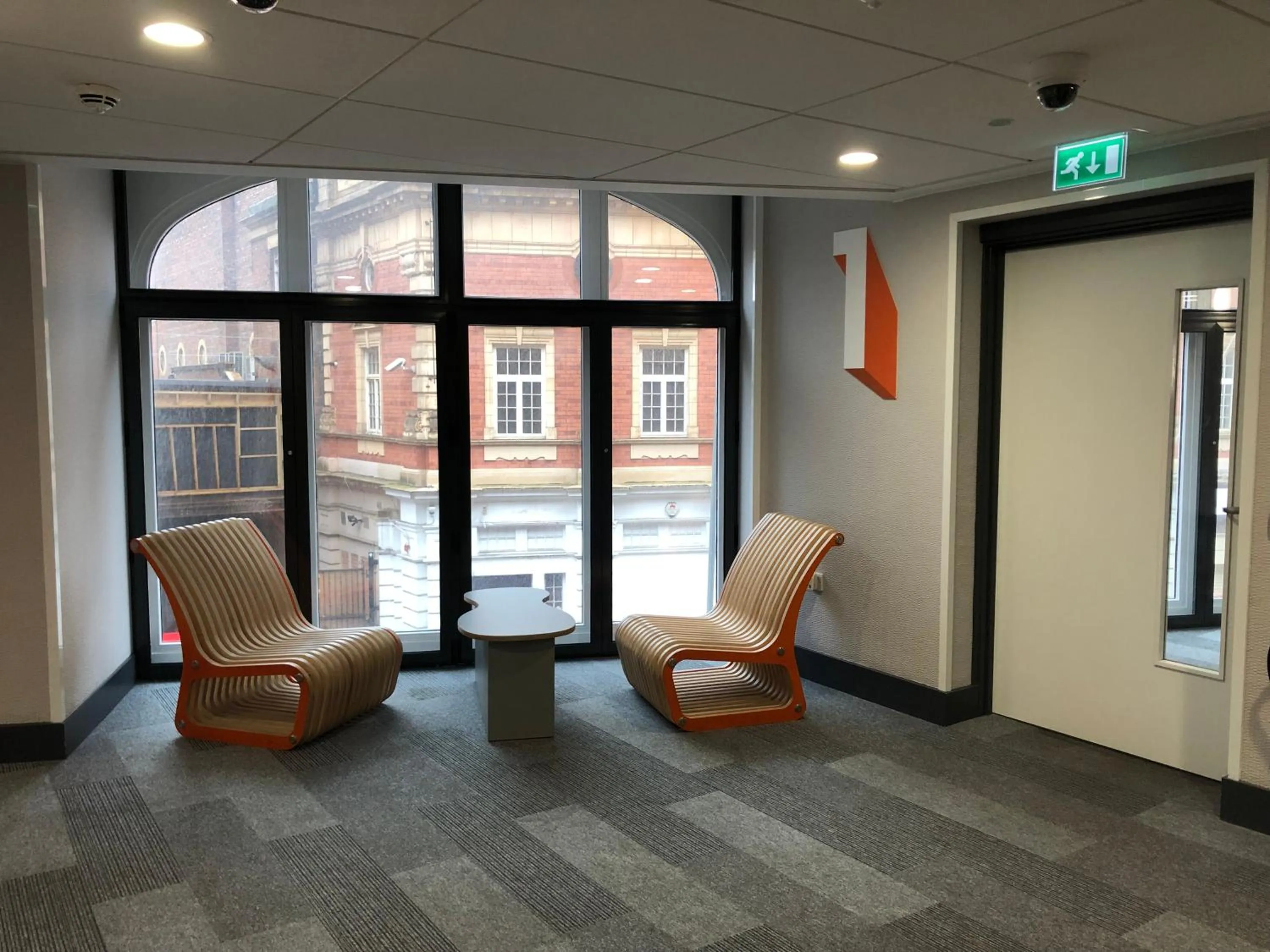 Seating area in easyHotel Birmingham