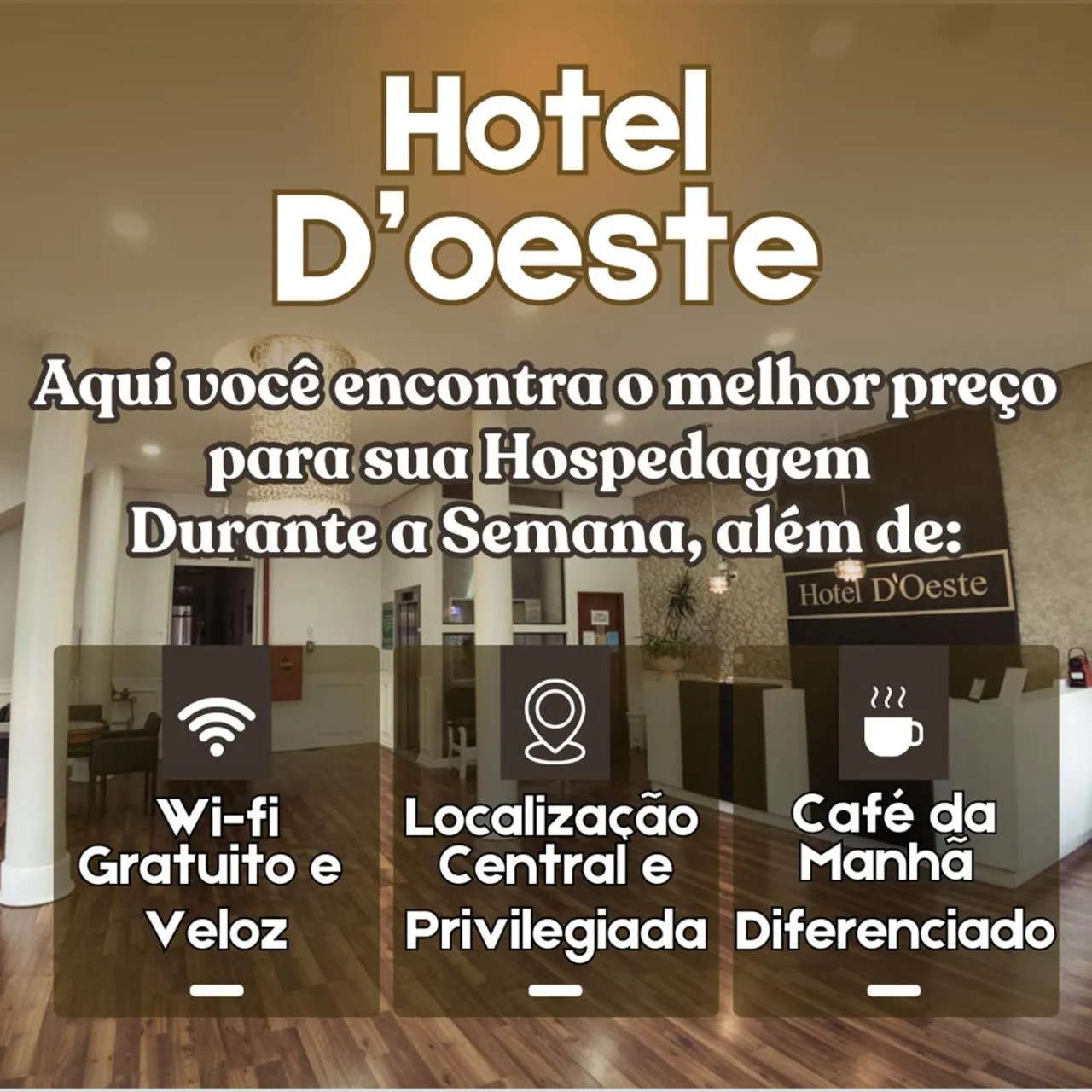 Property building in MOVA Hotel D'oeste - Localizado em frente a Praça Principal da Cidade, na área Central - Pé na Praça