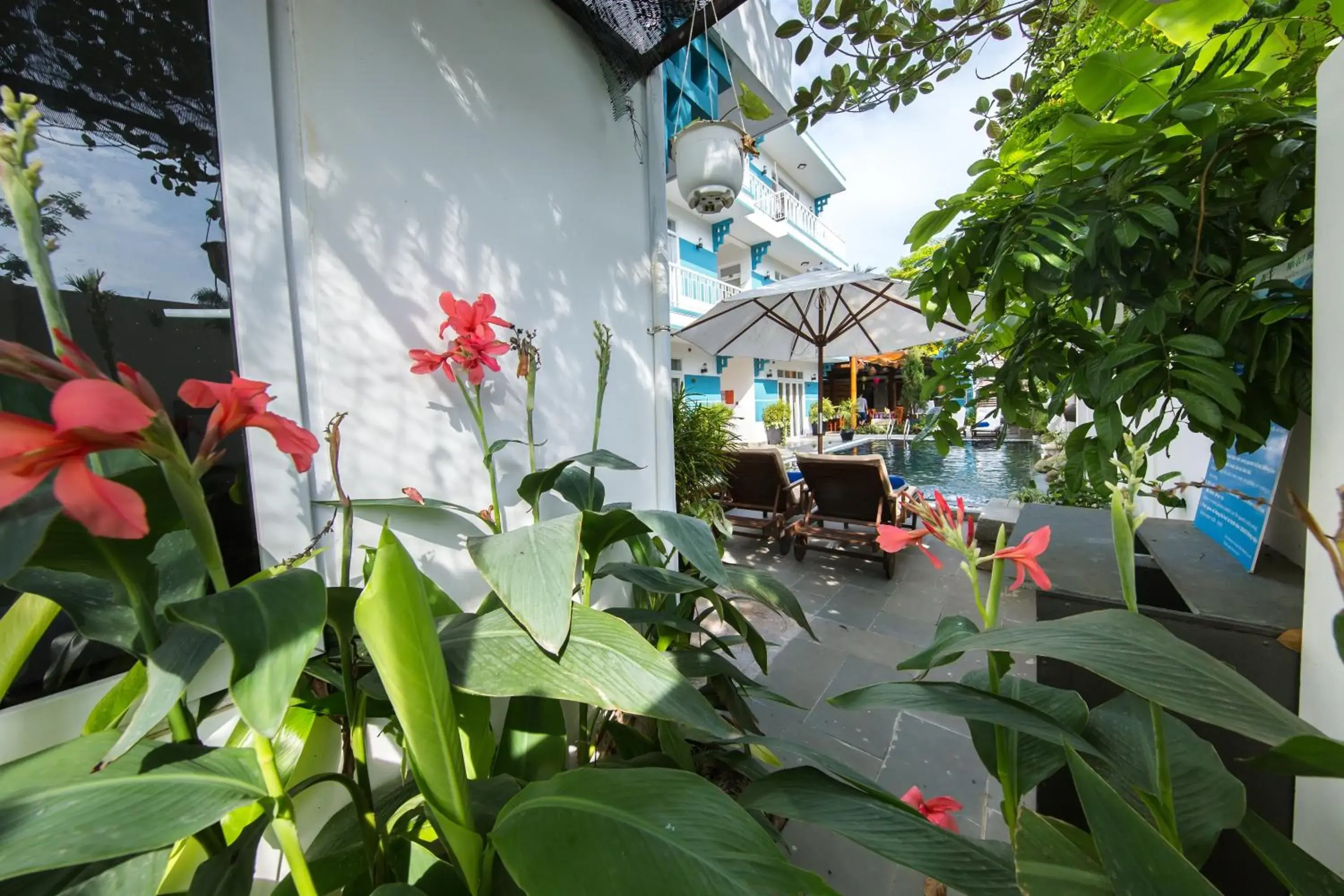 Garden view in Lucky Leaf Hoian Villa Garden view in Lucky Leaf Hoian Villa
