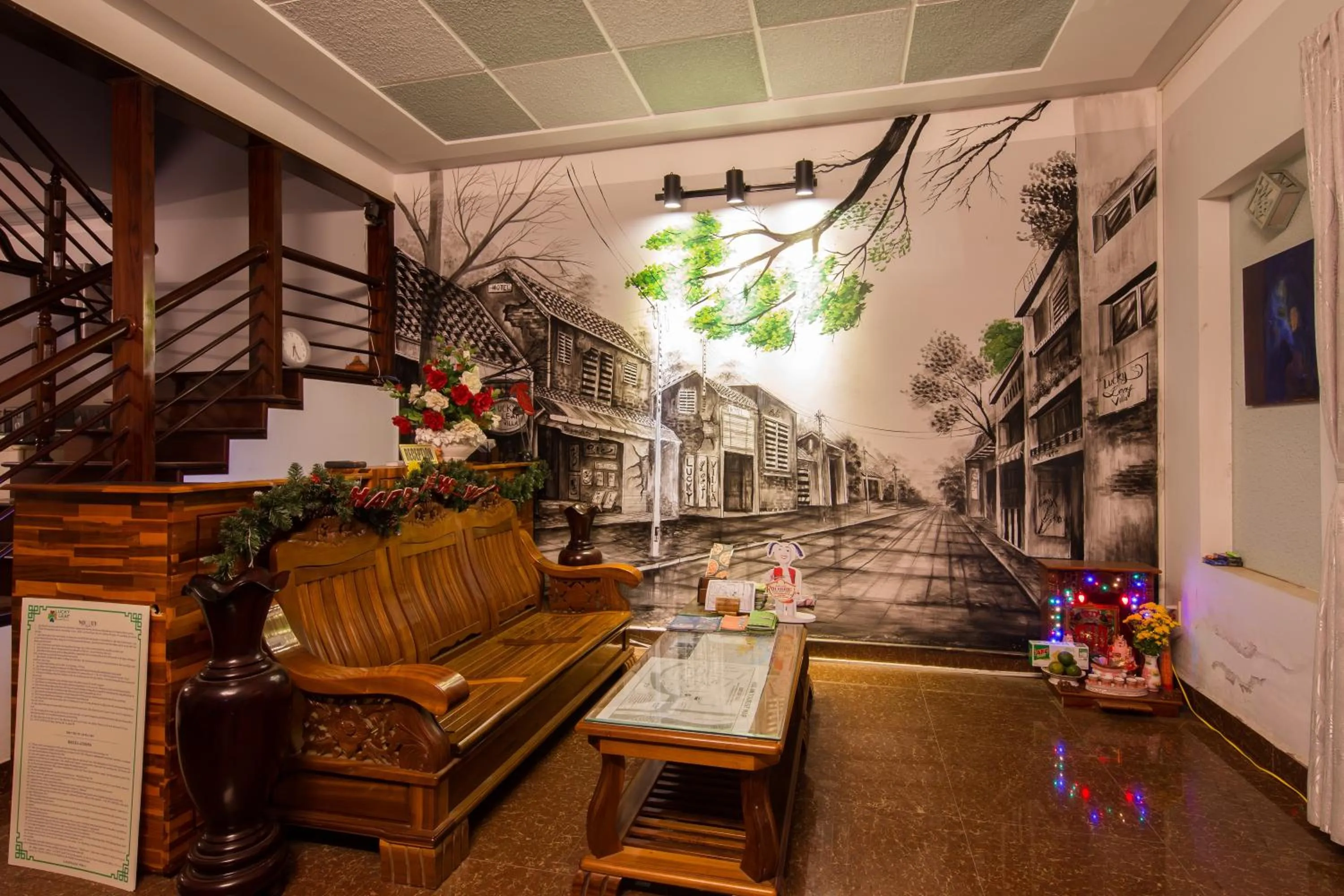 Living room in Lucky Leaf Hoian Villa