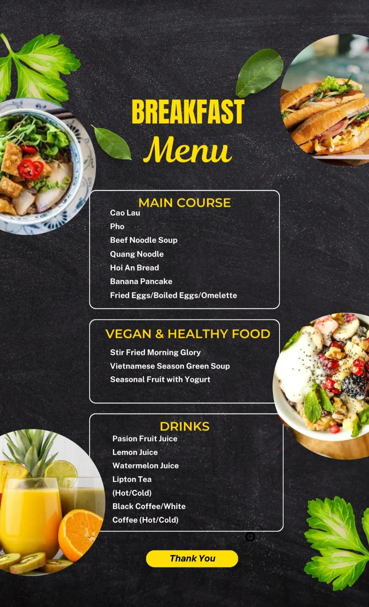 Breakfast in Lucky Leaf Hoian Villa