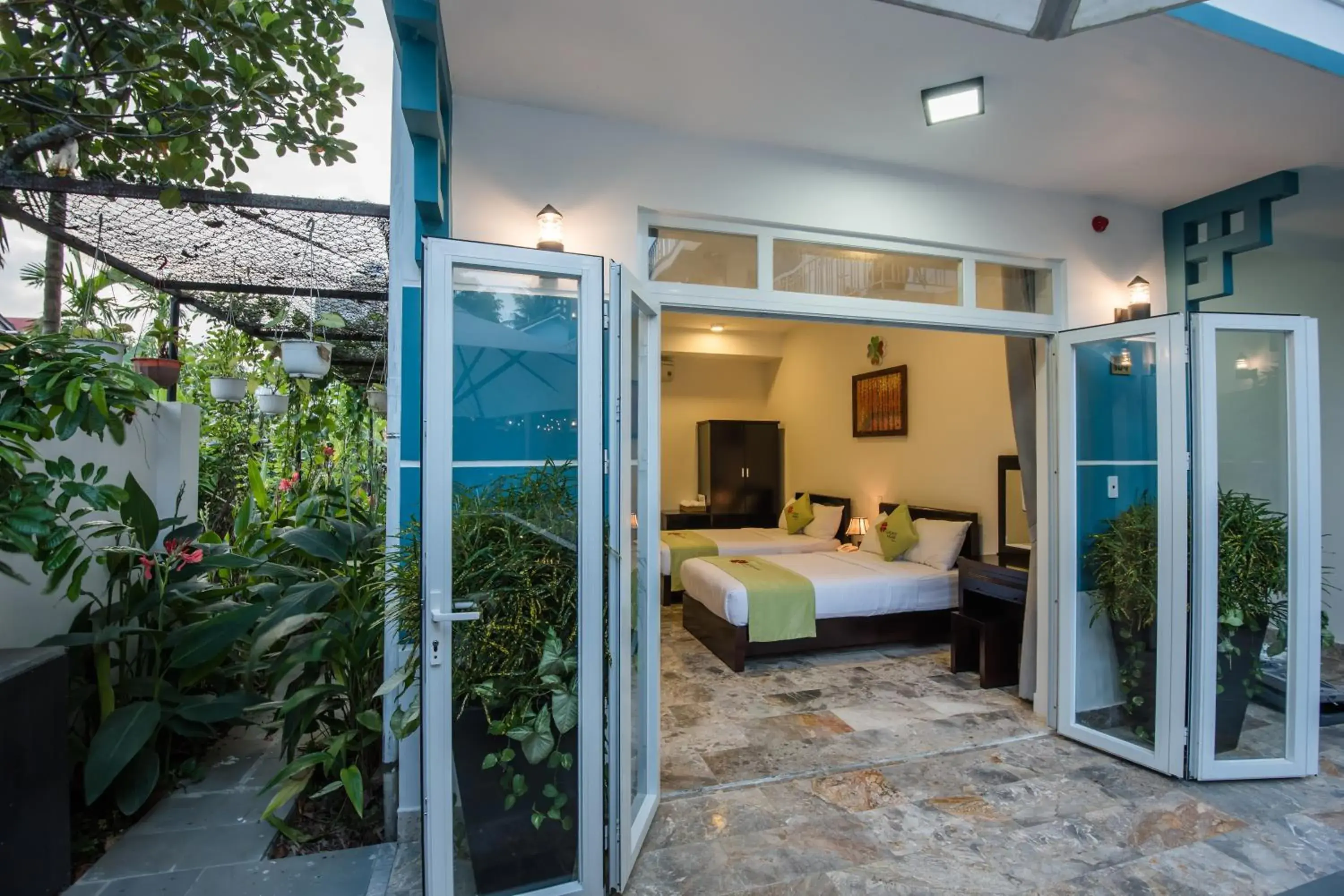 Bed in Lucky Leaf Hoian Villa Bed in Lucky Leaf Hoian Villa