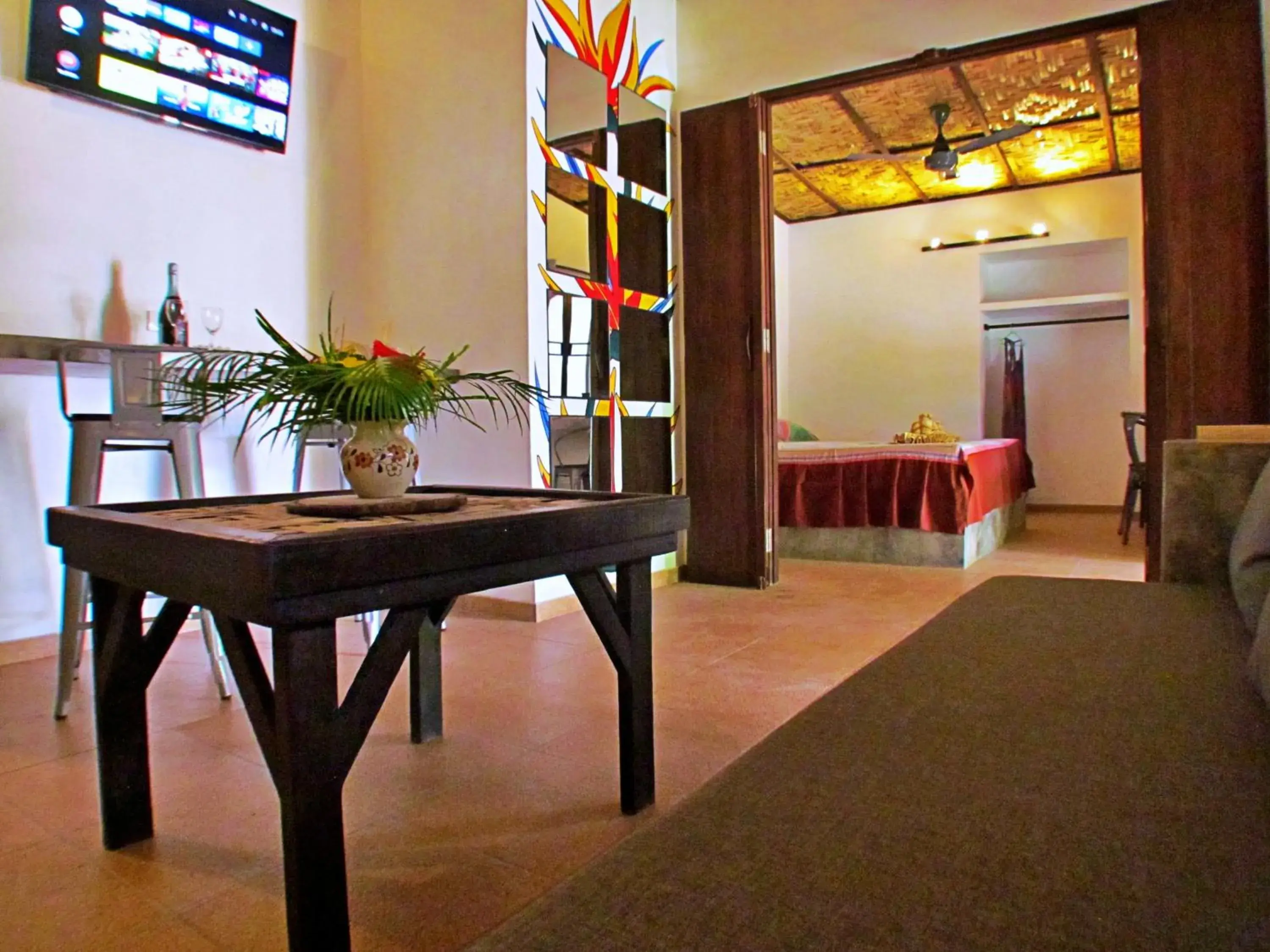 Living room in Flower Power Farm Village Living room in Flower Power Farm Village