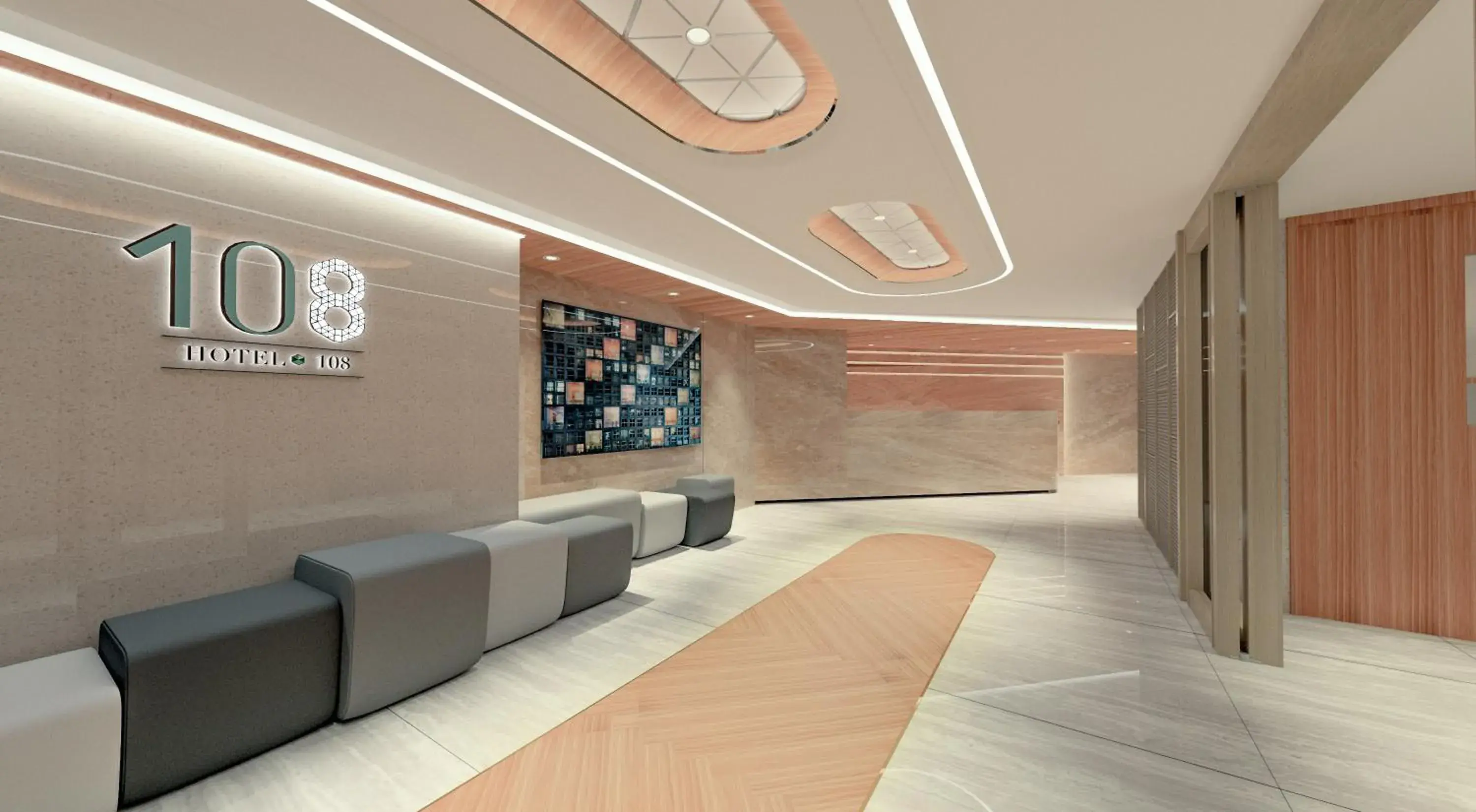 Lobby or reception in Hotel 108, Hong Kong Lobby or reception in Hotel 108, Hong Kong