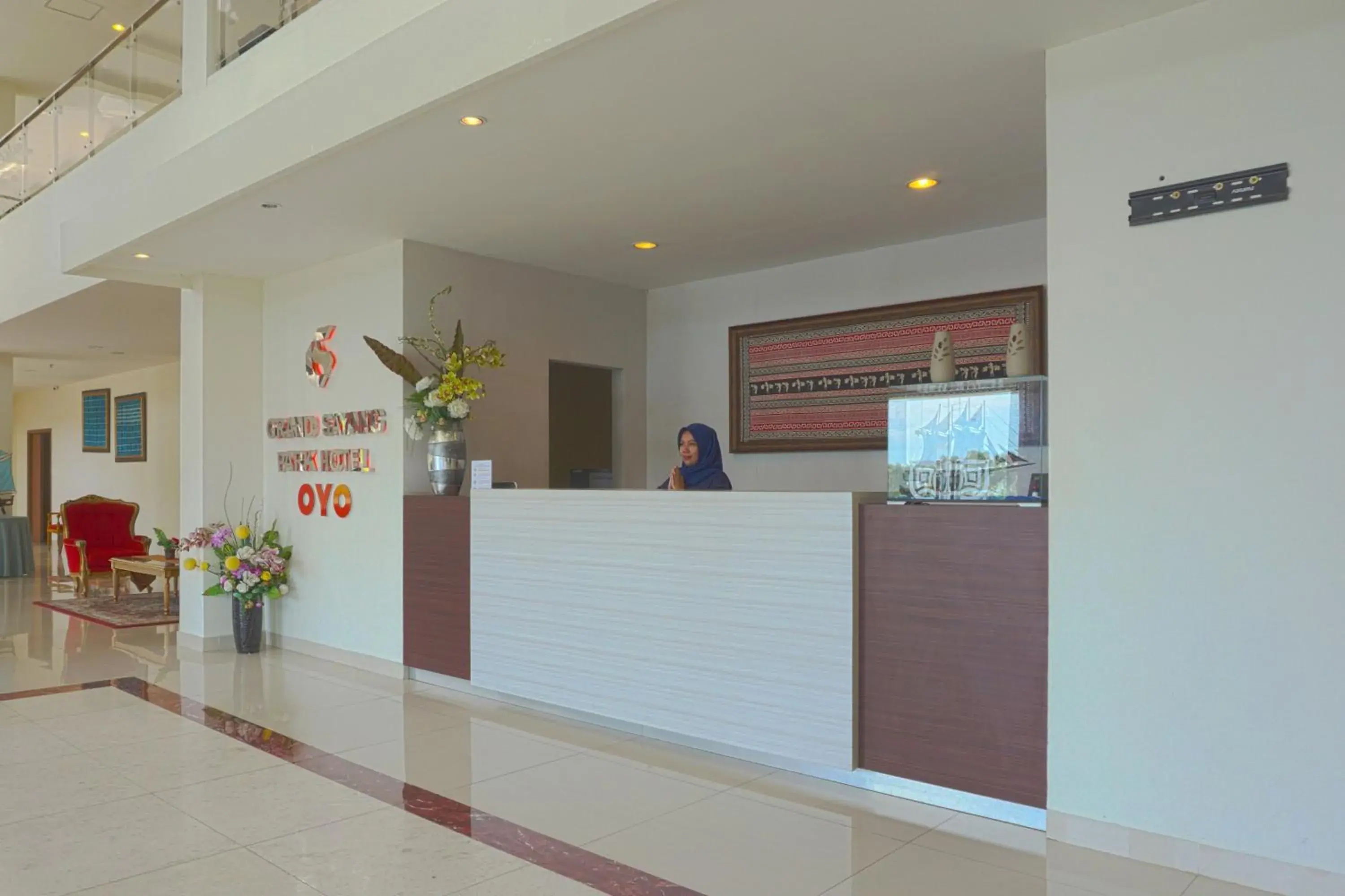 Lobby or reception in Liberta Hotel Grand Sayang Makassar Lobby or reception in Liberta Hotel Grand Sayang Makassar