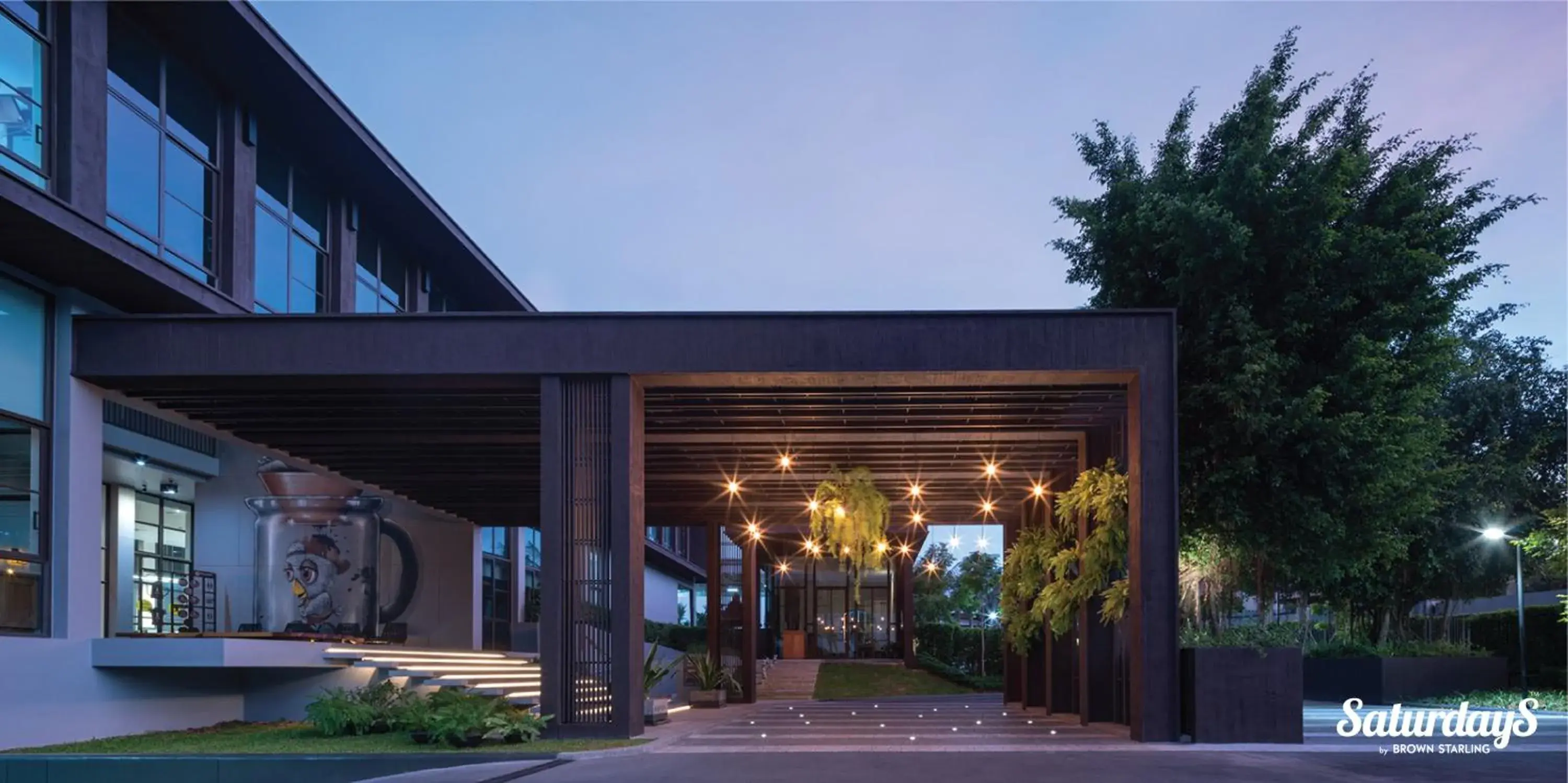 Facade/entrance in Saturdays Residence by Brown Starling Facade/entrance in Saturdays Residence by Brown Starling