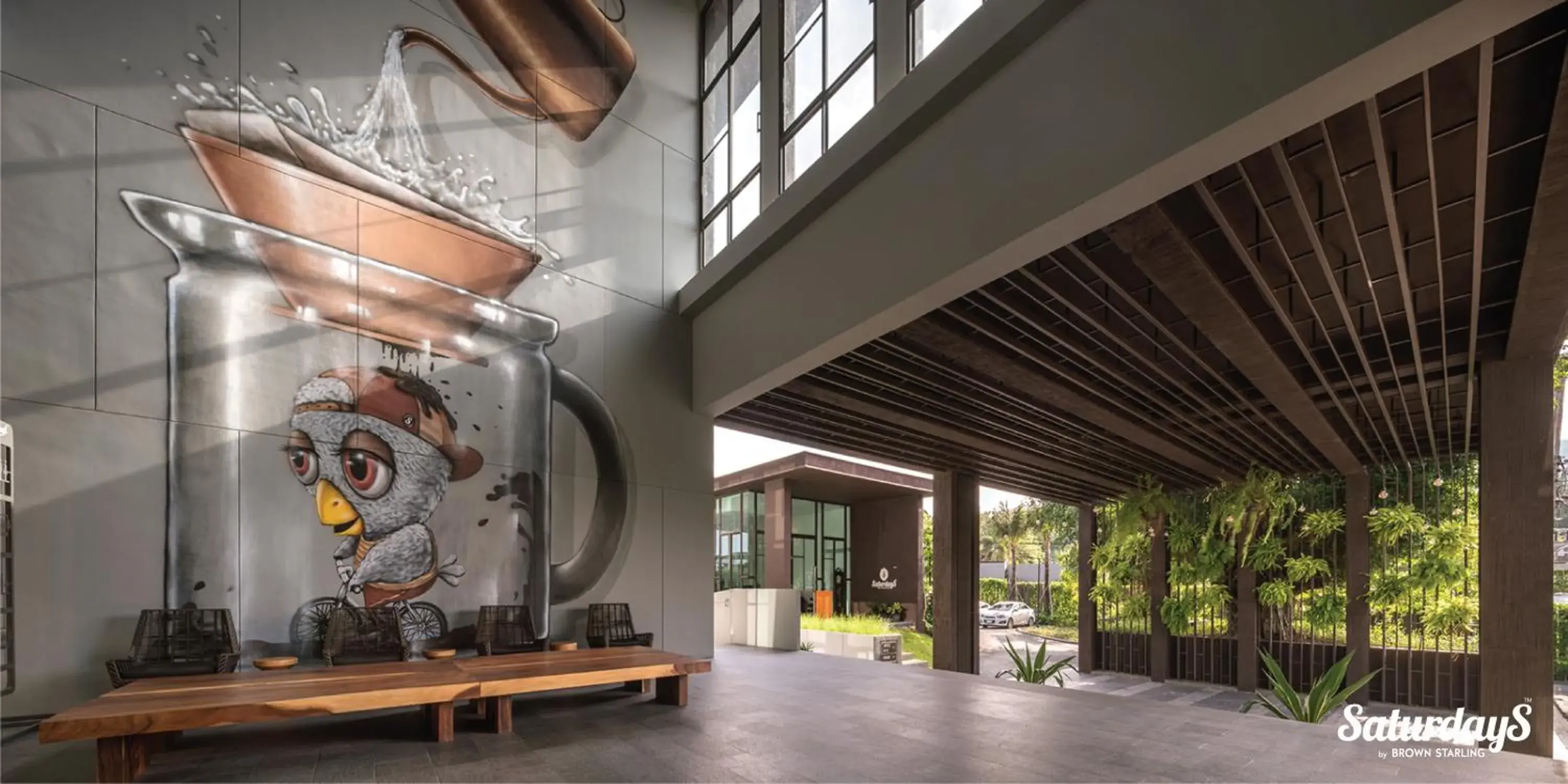 Lobby or reception in Saturdays Residence by Brown Starling Lobby or reception in Saturdays Residence by Brown Starling