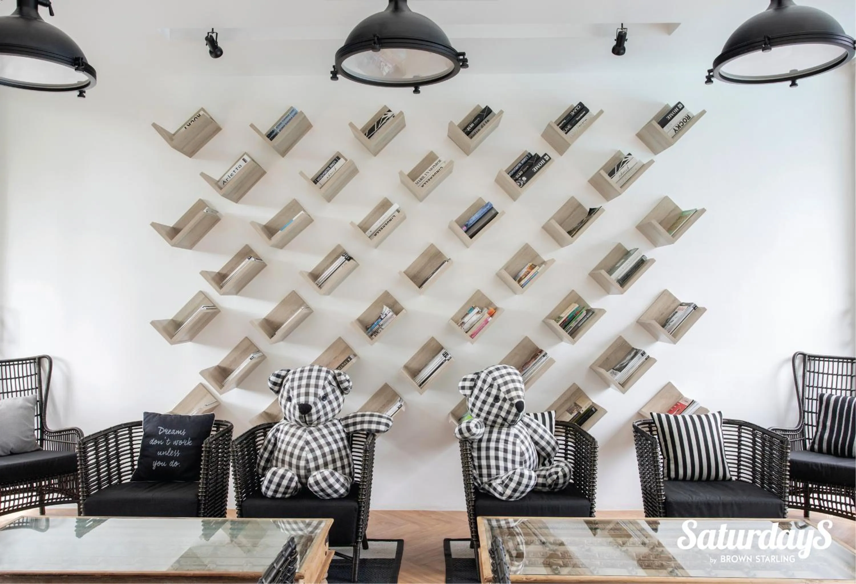 Library in Saturdays Residence by Brown Starling