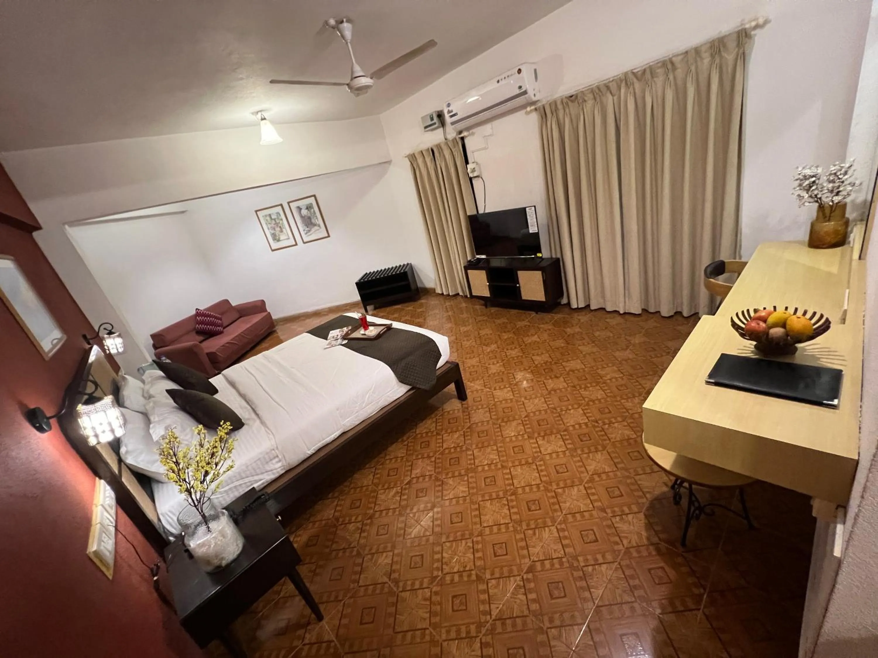 Bed in Konkan Crown Resort & Club