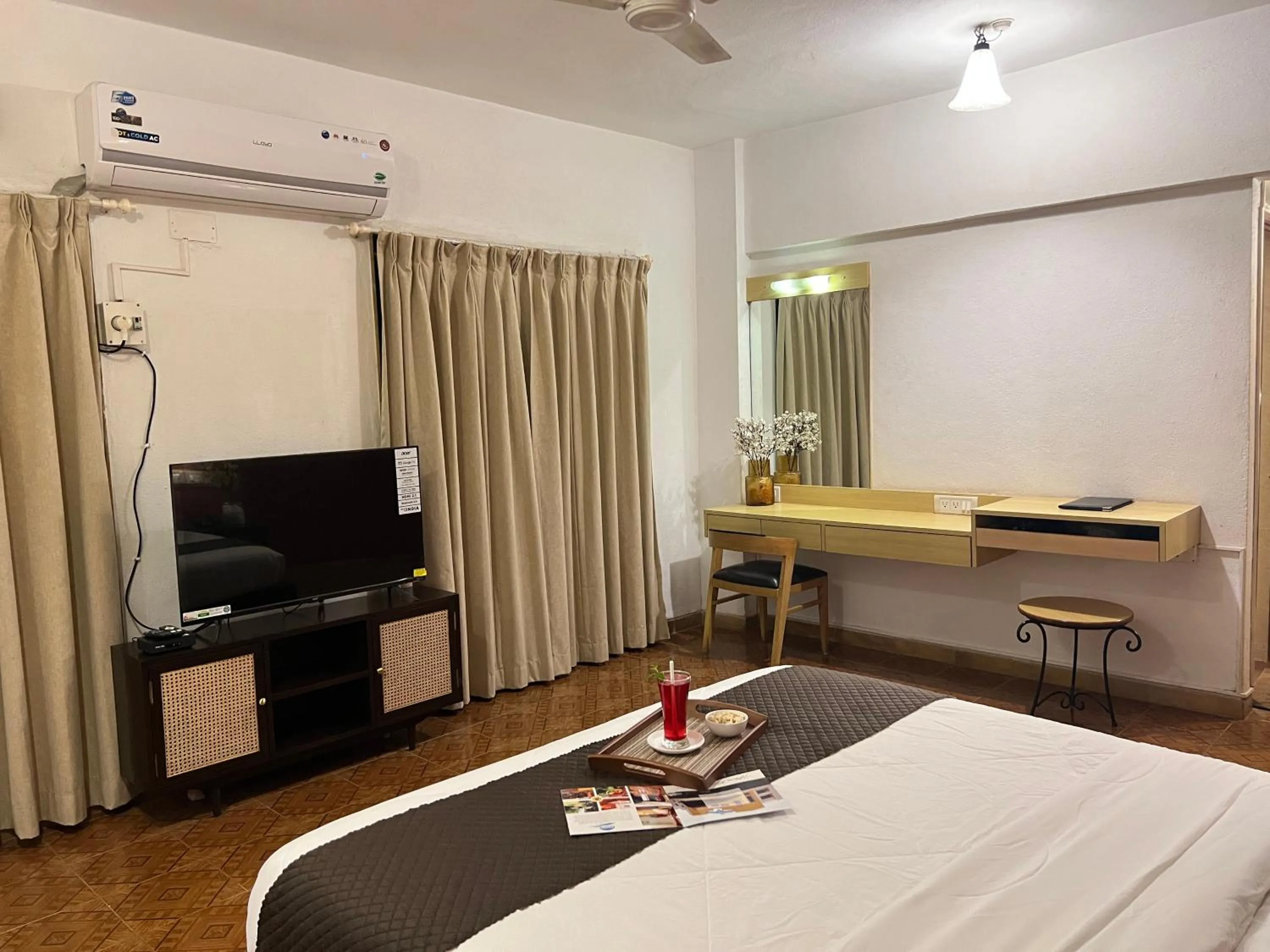 Bed in Konkan Crown Resort & Club