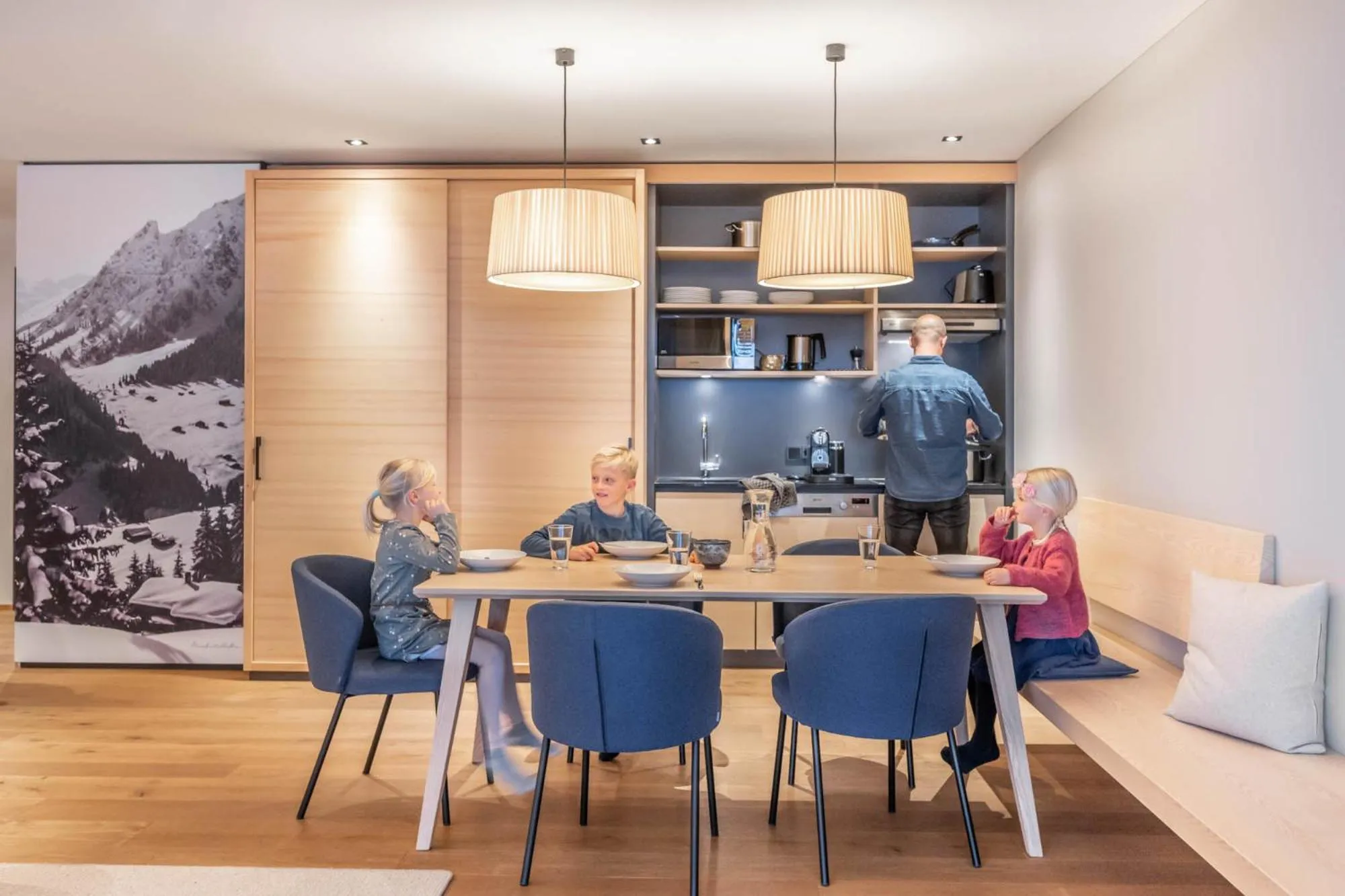 Kitchen or kitchenette in Sporthotel Chalet