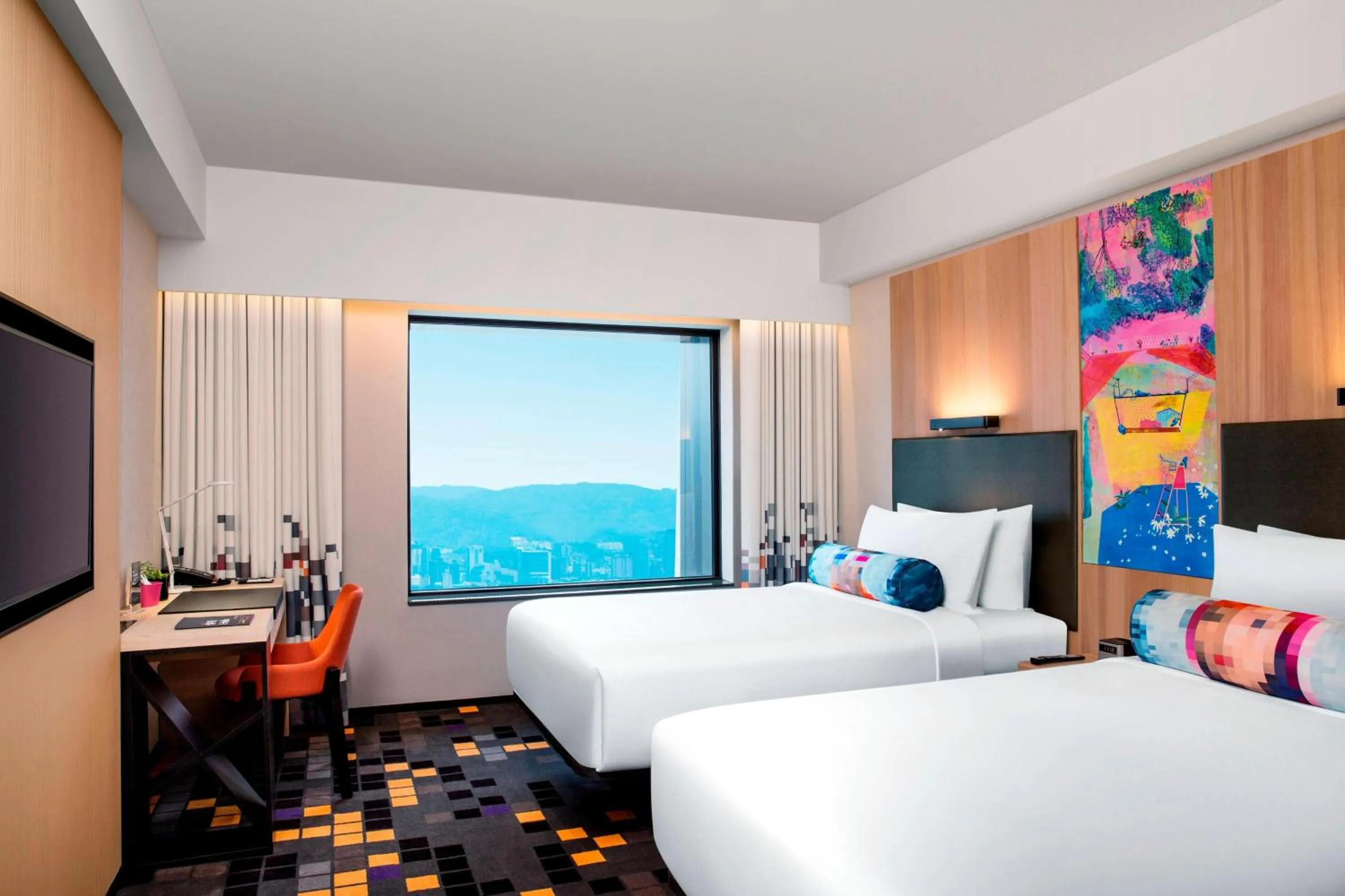 Photo of the whole room, Bed in Aloft Taipei Beitou