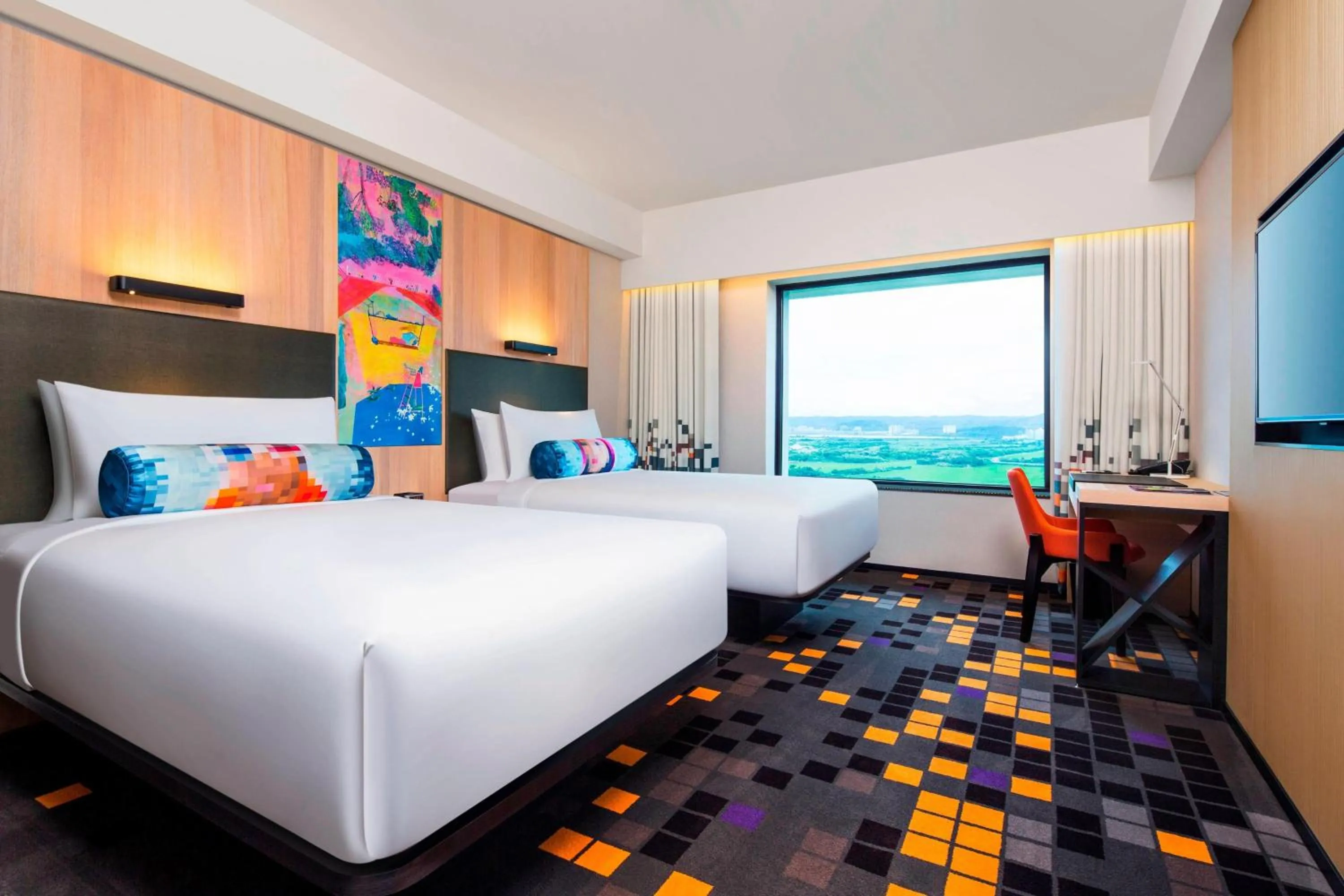 Photo of the whole room, Bed in Aloft Taipei Beitou