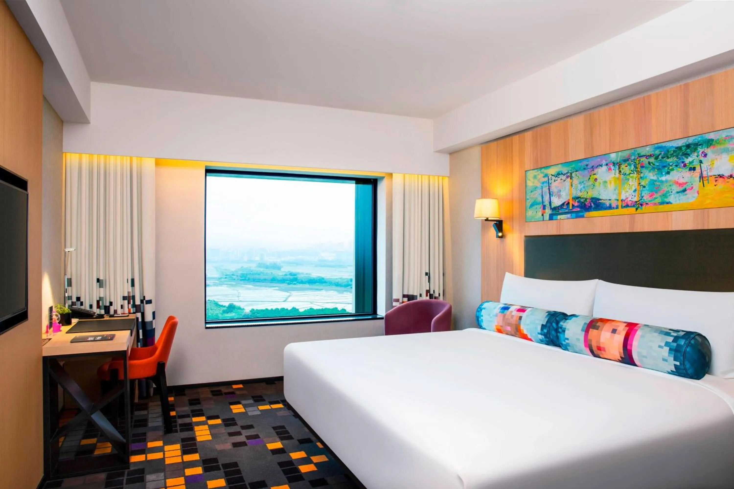 Photo of the whole room, Bed in Aloft Taipei Beitou