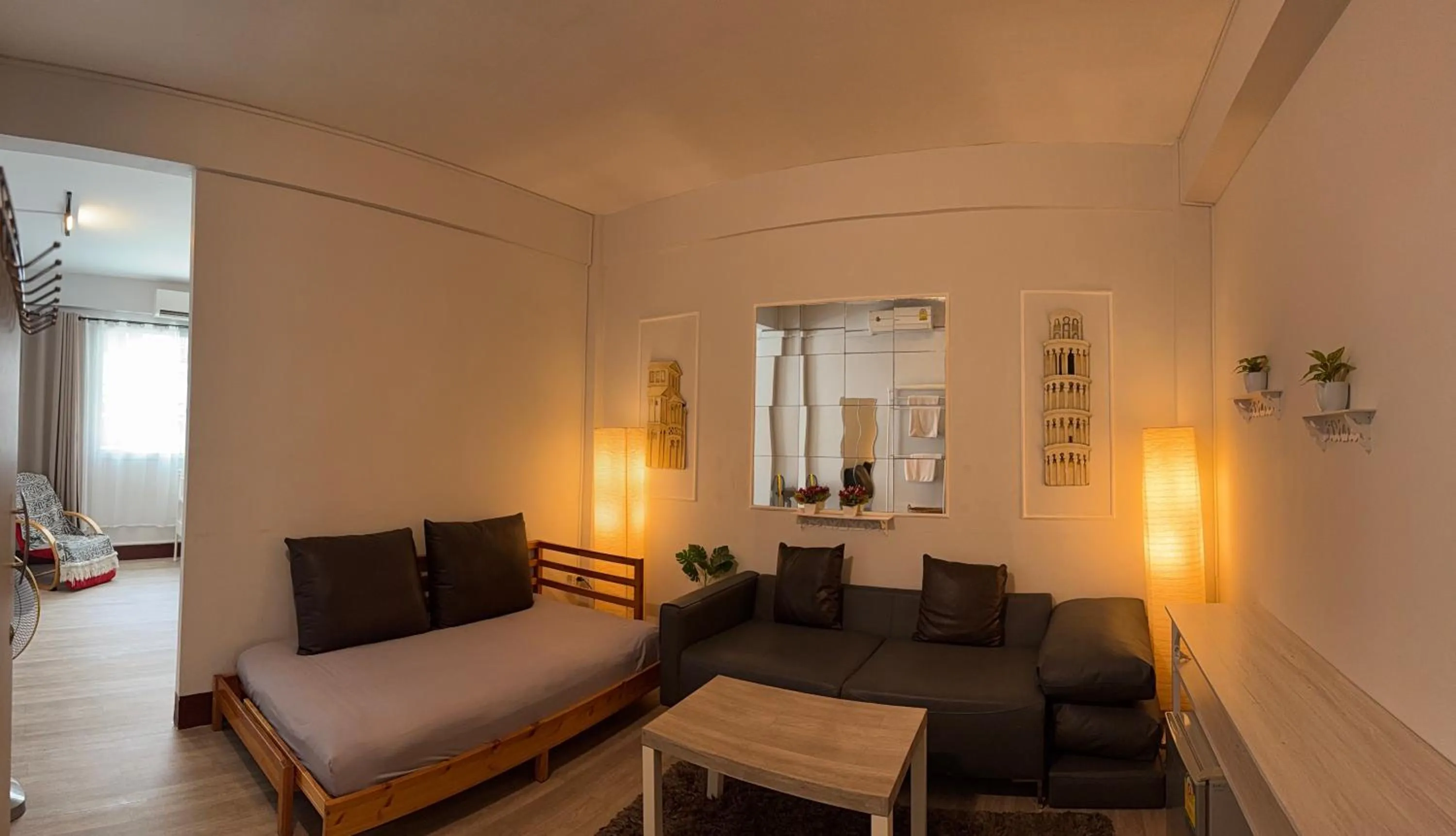 Seating area, Bed in Baan Nampetch Hostel