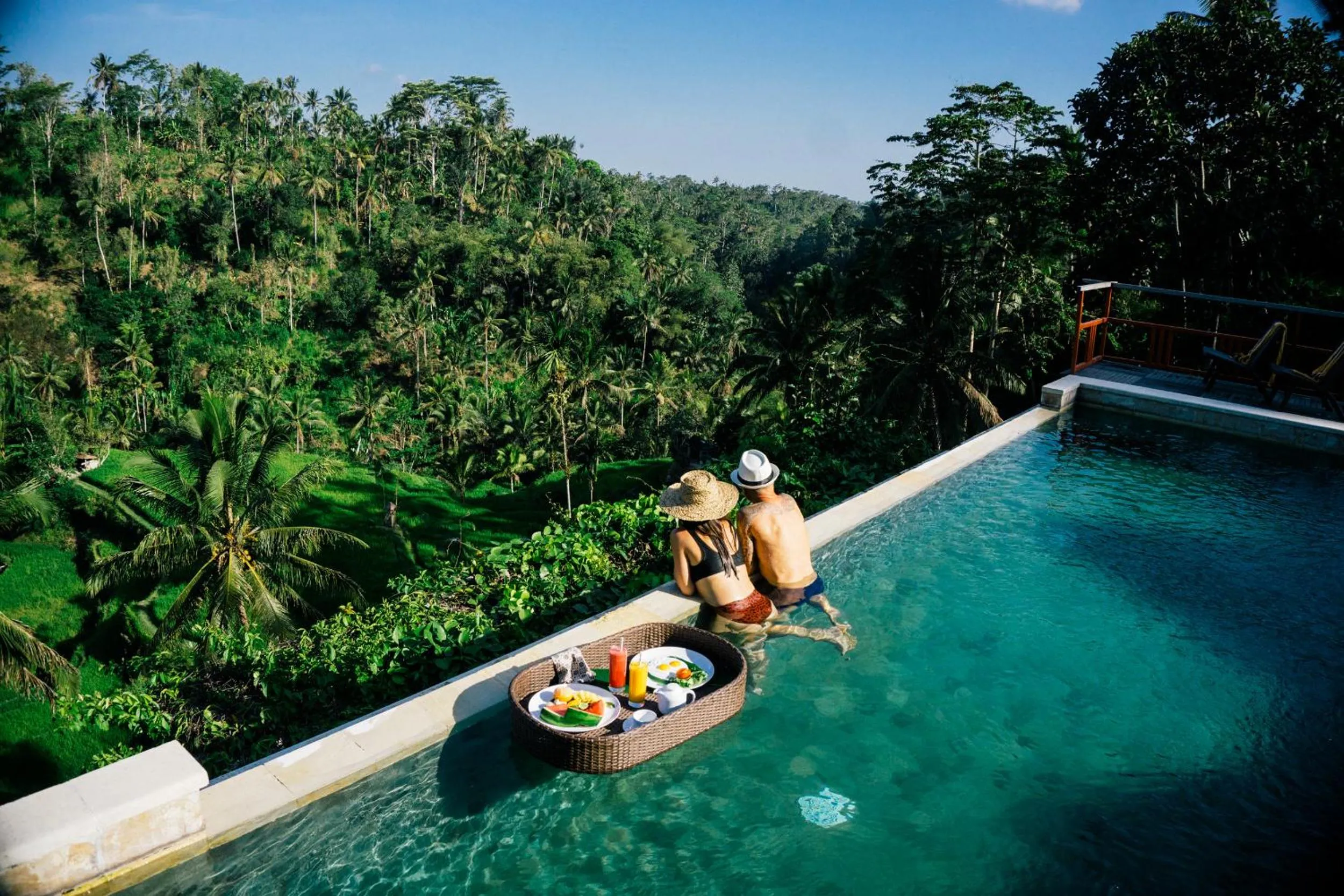 Pool view in Suarapura Resort & Spa