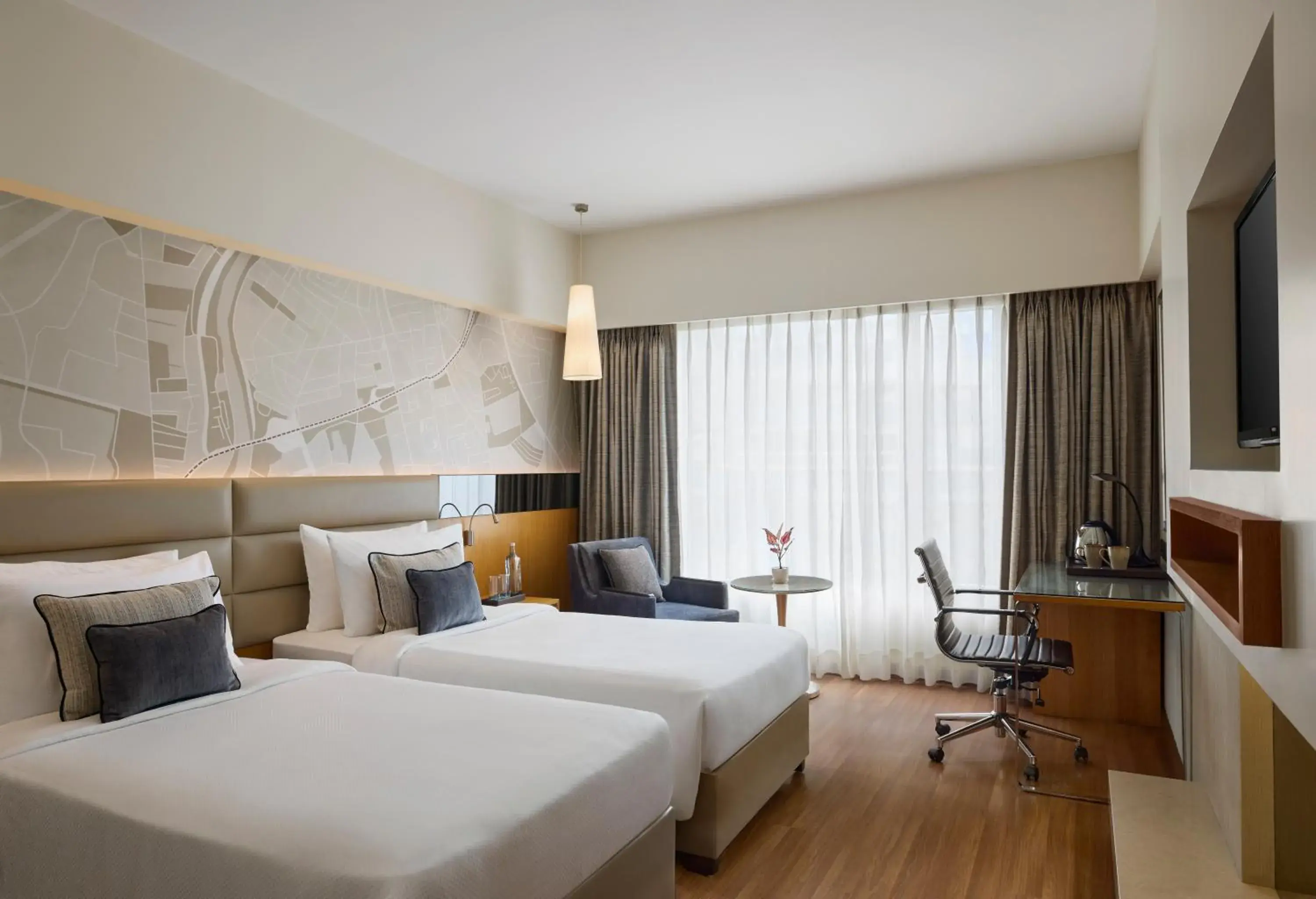 Bedroom, Bed in The Fern Mumbai, Goregaon, Series by Marriott Bedroom, Bed in The Fern Mumbai, Goregaon, Series by Marriott