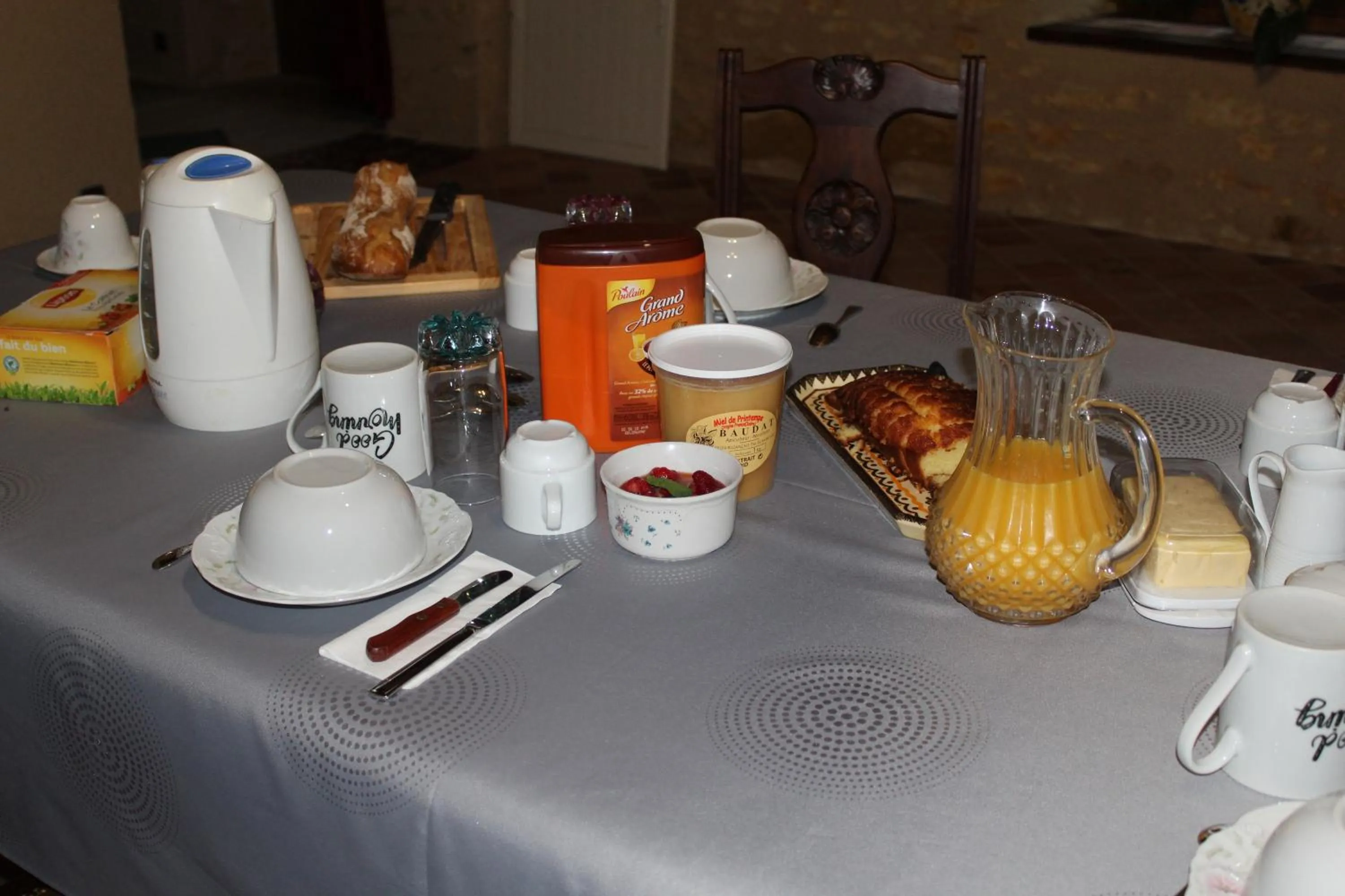 Food and drinks in Domaine de la Touche Mosnay