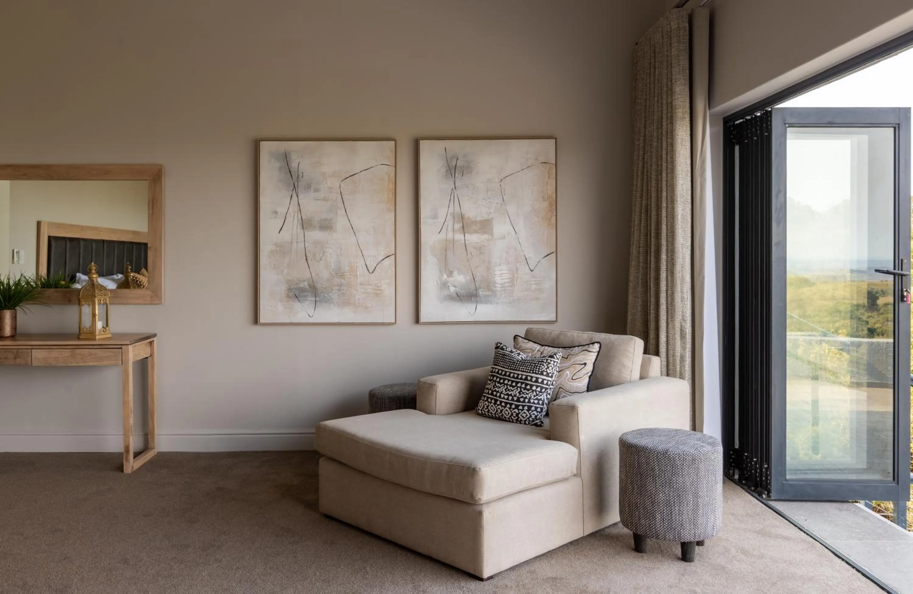 Seating area in Intle Boutique Hotel
