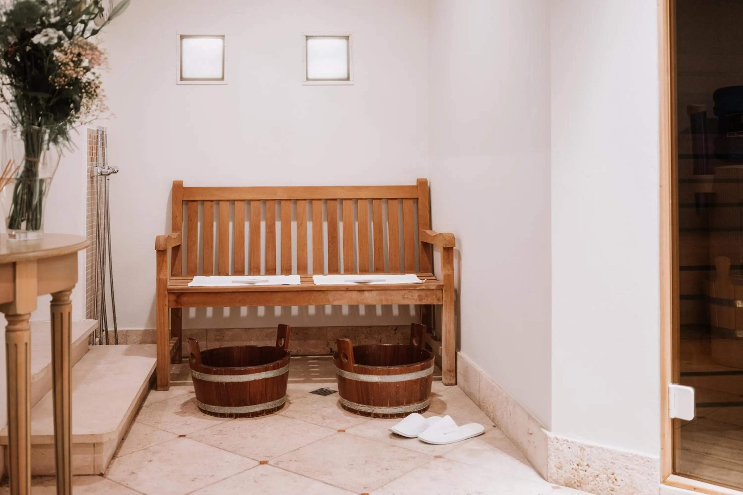 Sauna in Relais & Châteaux Hotel Heritage