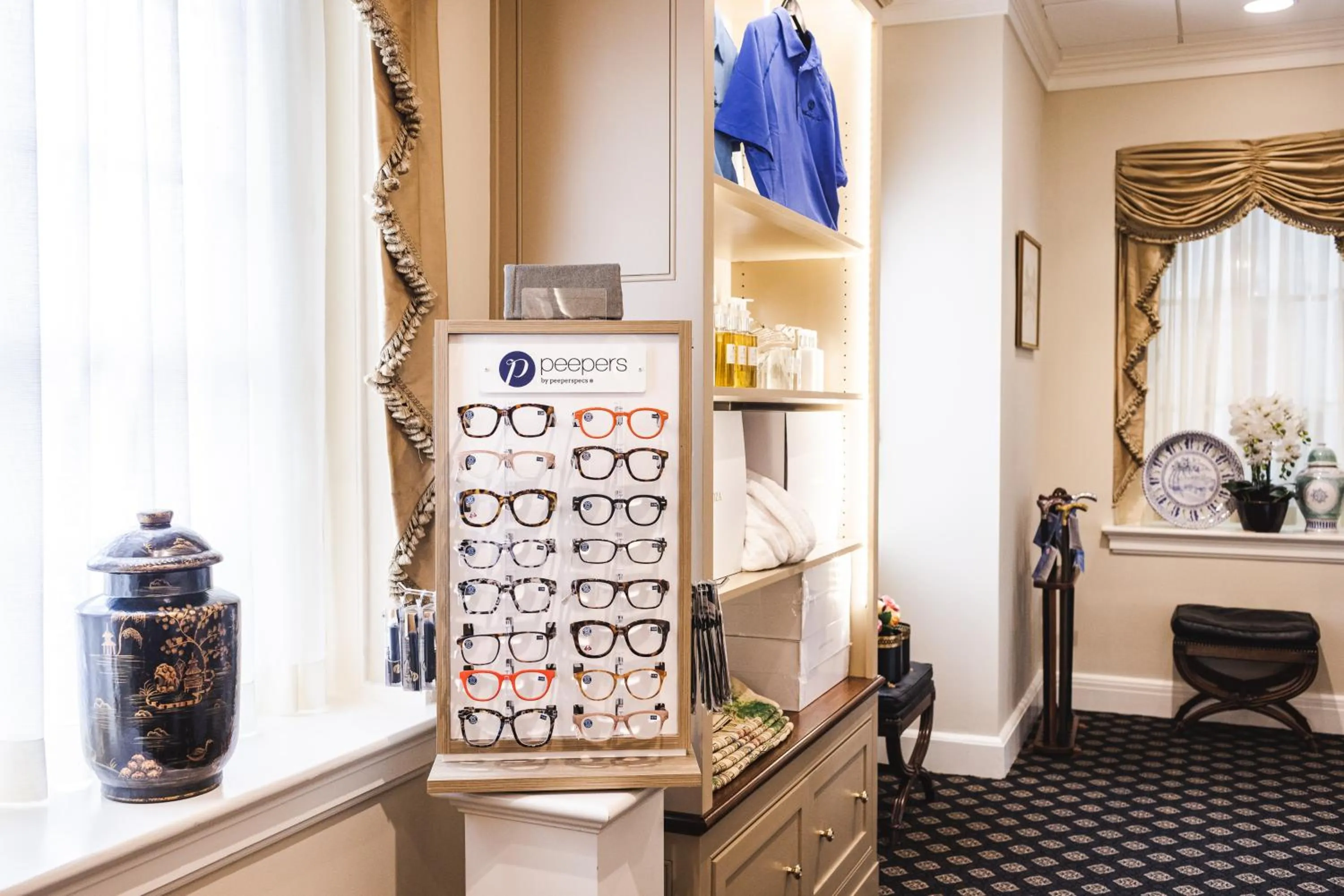 On-site shops in Williamsburg Inn, an official Colonial Williamsburg Hotel