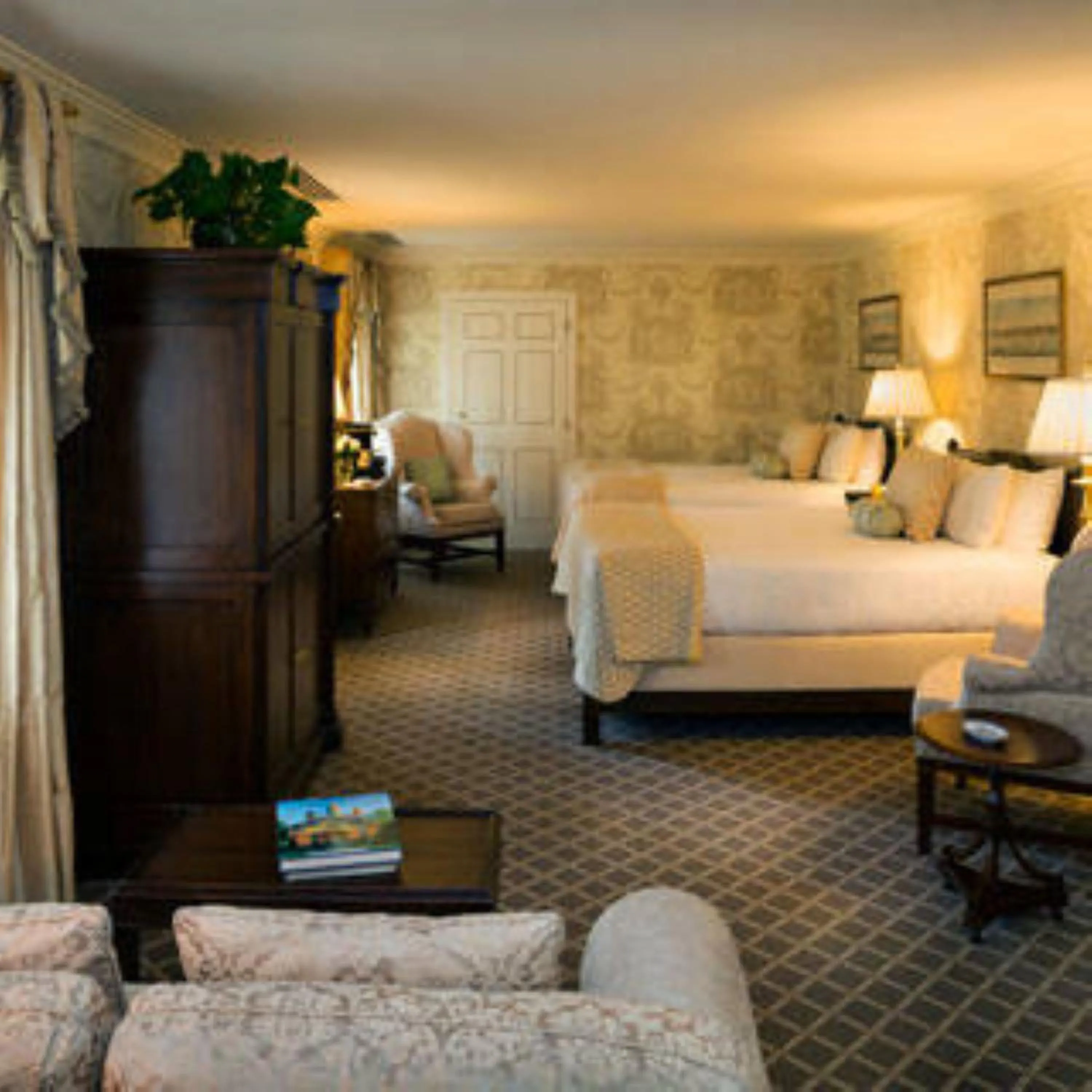 Bedroom, Bed in Williamsburg Inn, an official Colonial Williamsburg Hotel