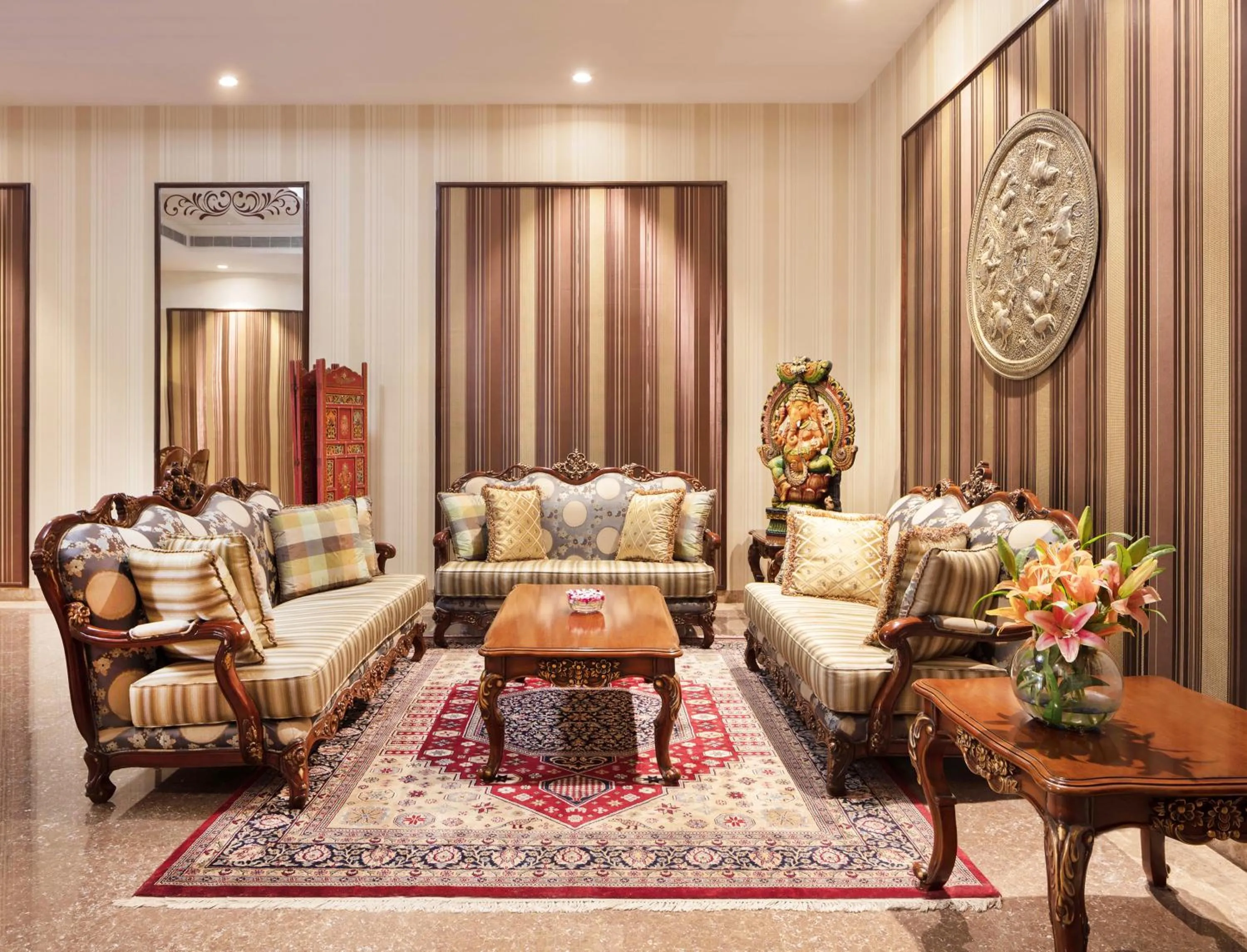 Seating area in Orchha Palace and Convention Centre