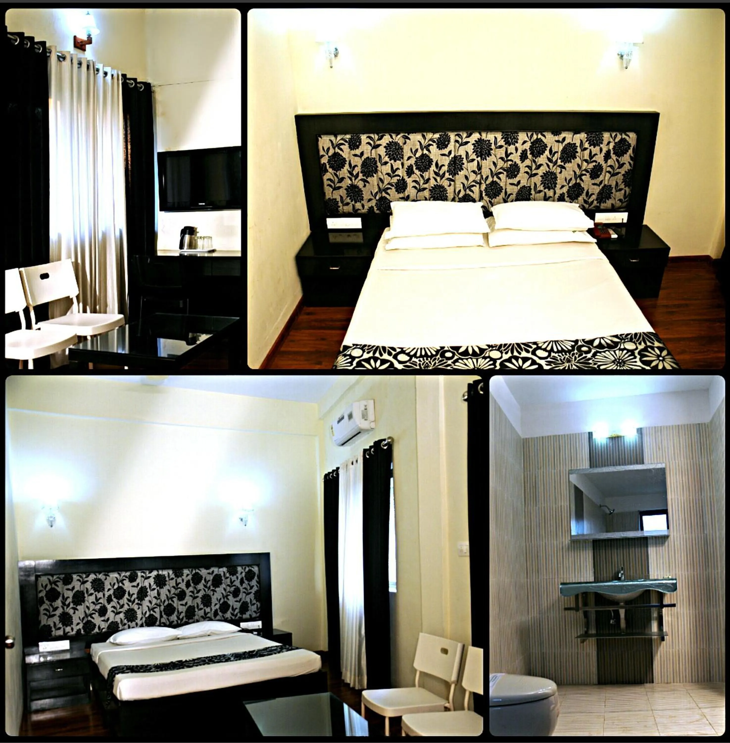 Bathroom, Bed in Green Park Residency