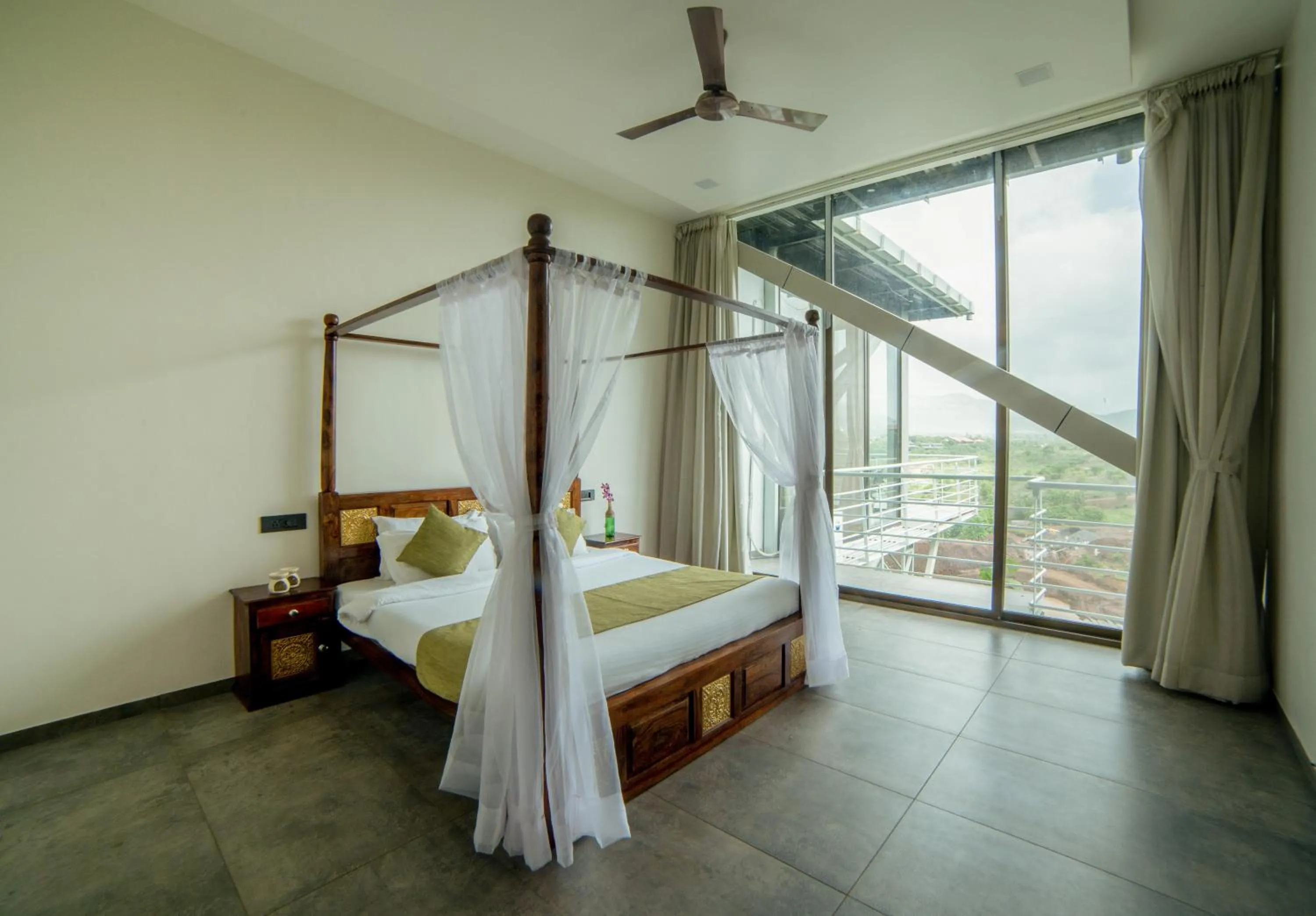 Bed in Grape County Eco Resort & Spa, Nashik