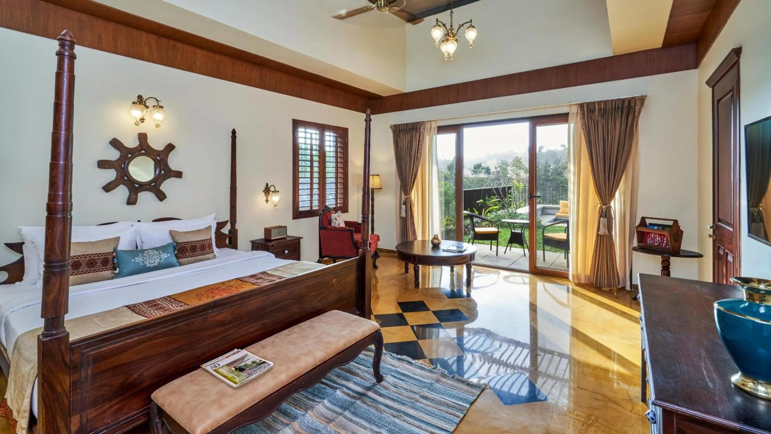 Bedroom, Bed in Grape County Eco Resort & Spa, Nashik