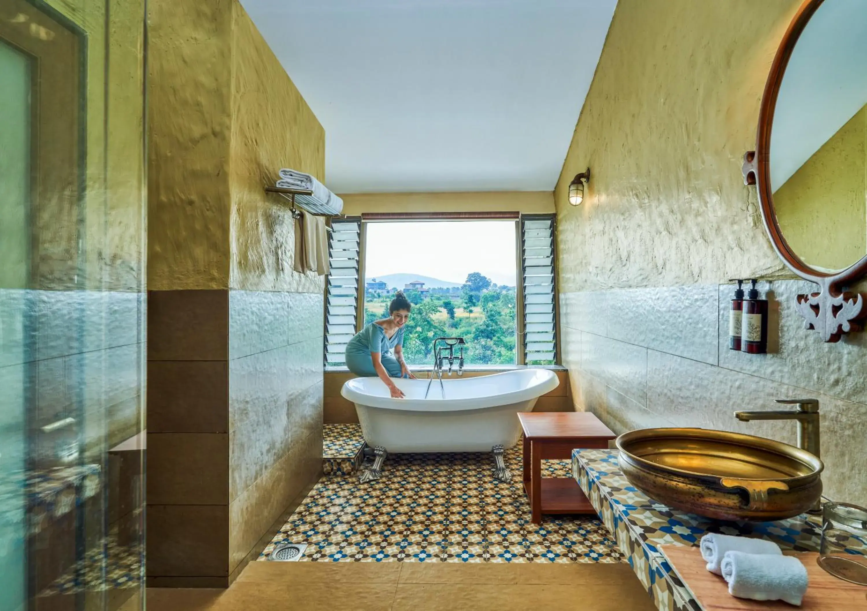 Bathroom in Grape County Eco Resort & Spa, Nashik Bathroom in Grape County Eco Resort & Spa, Nashik